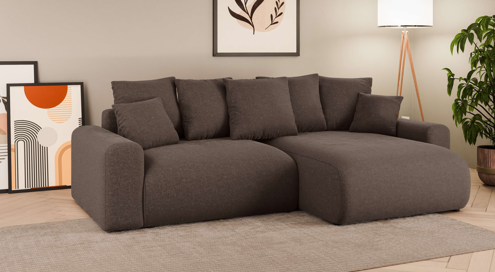 Home affaire Ecksofa "LAKESIDE klein mit Bettfunktion und Bettkasten, B/T/H günstig online kaufen