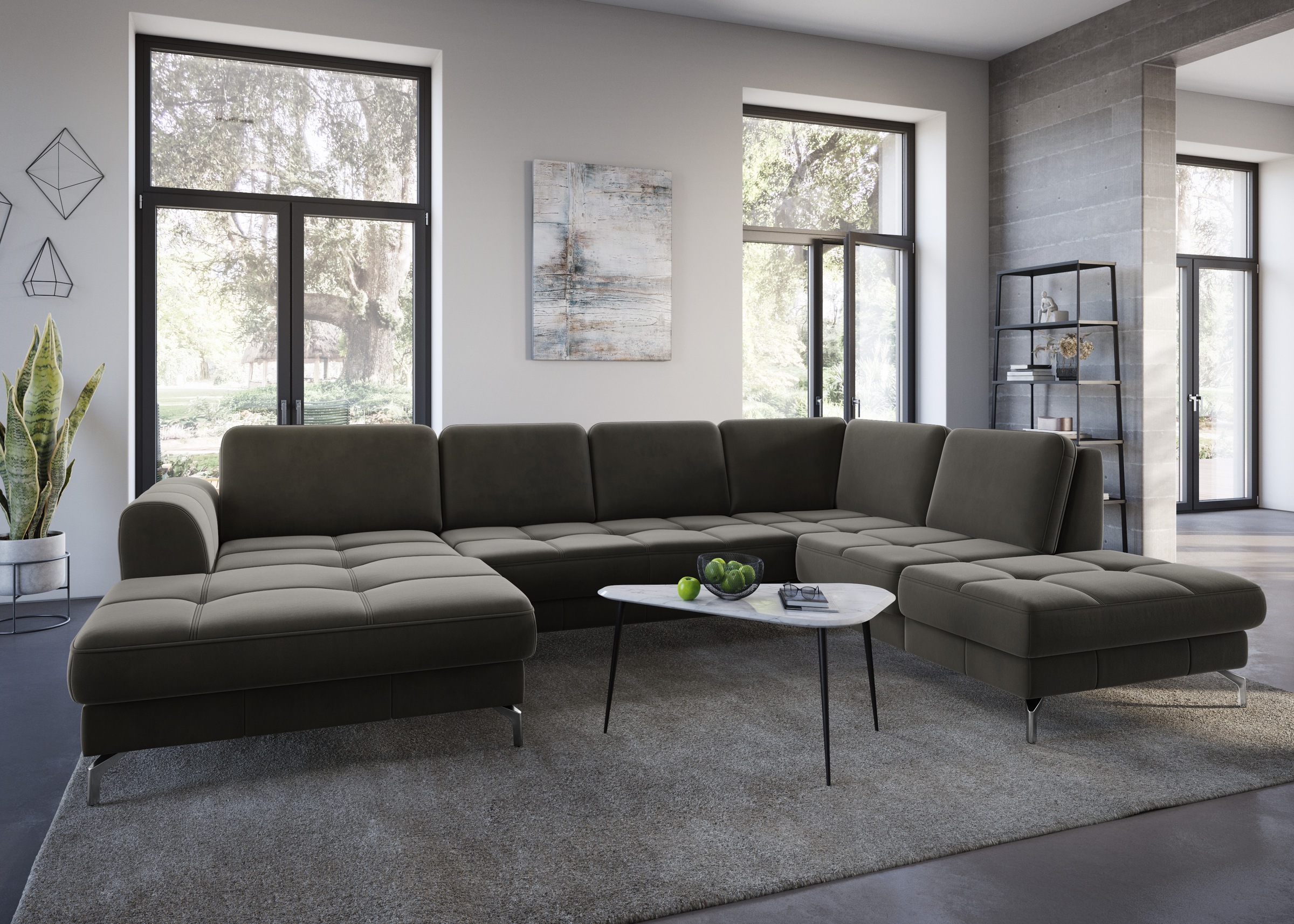 sit&more Wohnlandschaft "Bendigo U-Form" inklusive Sitztiefenverstellung, B günstig online kaufen