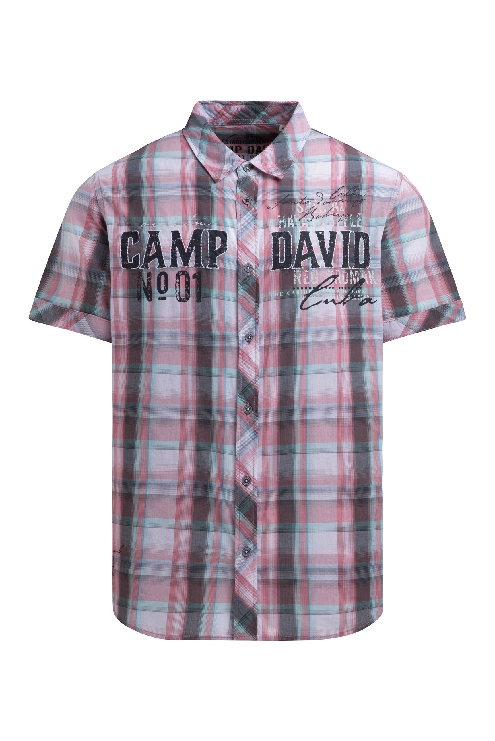 CAMP DAVID Kurzarmhemd mit Turn-Up-Ärmel
