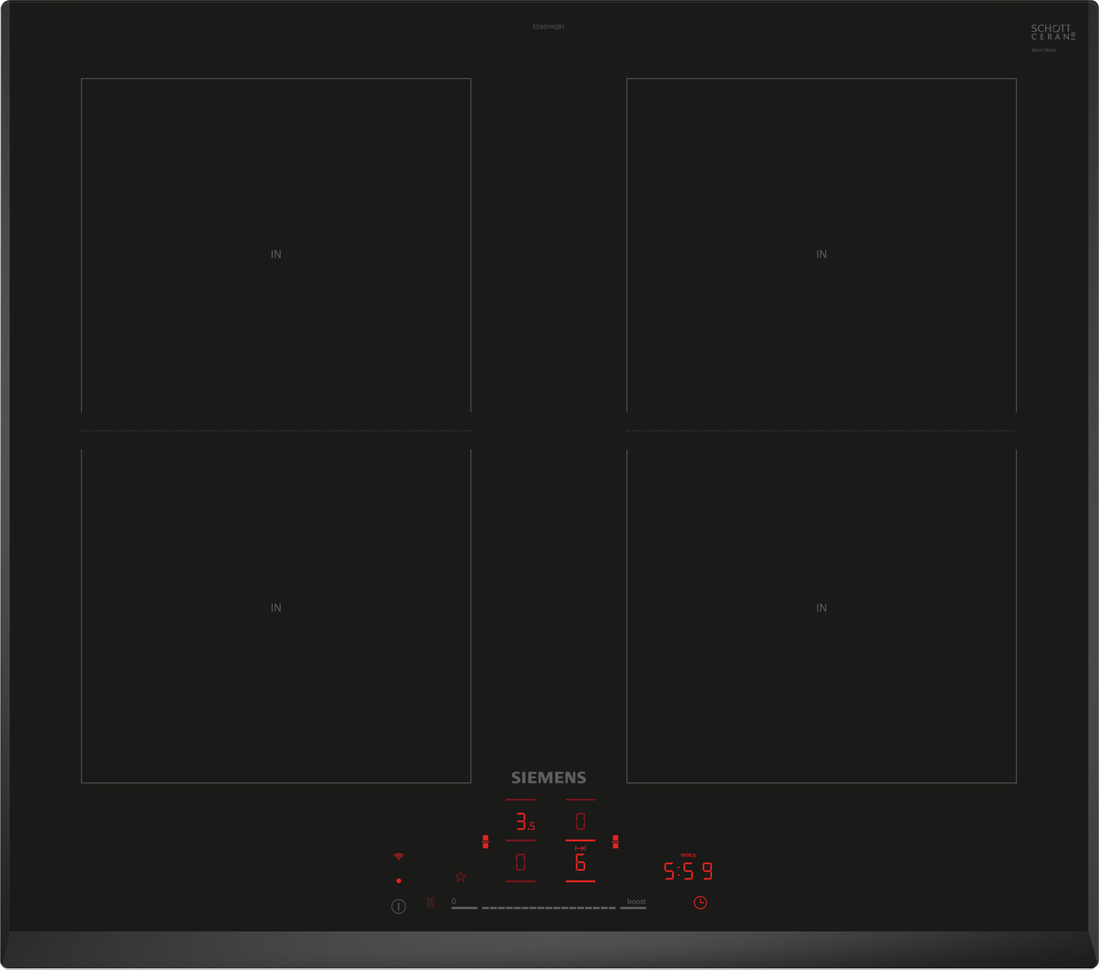 SIEMENS Induktions-Kochfeld "ED651HQB1E" Große Kochfläche durch verbinden z günstig online kaufen