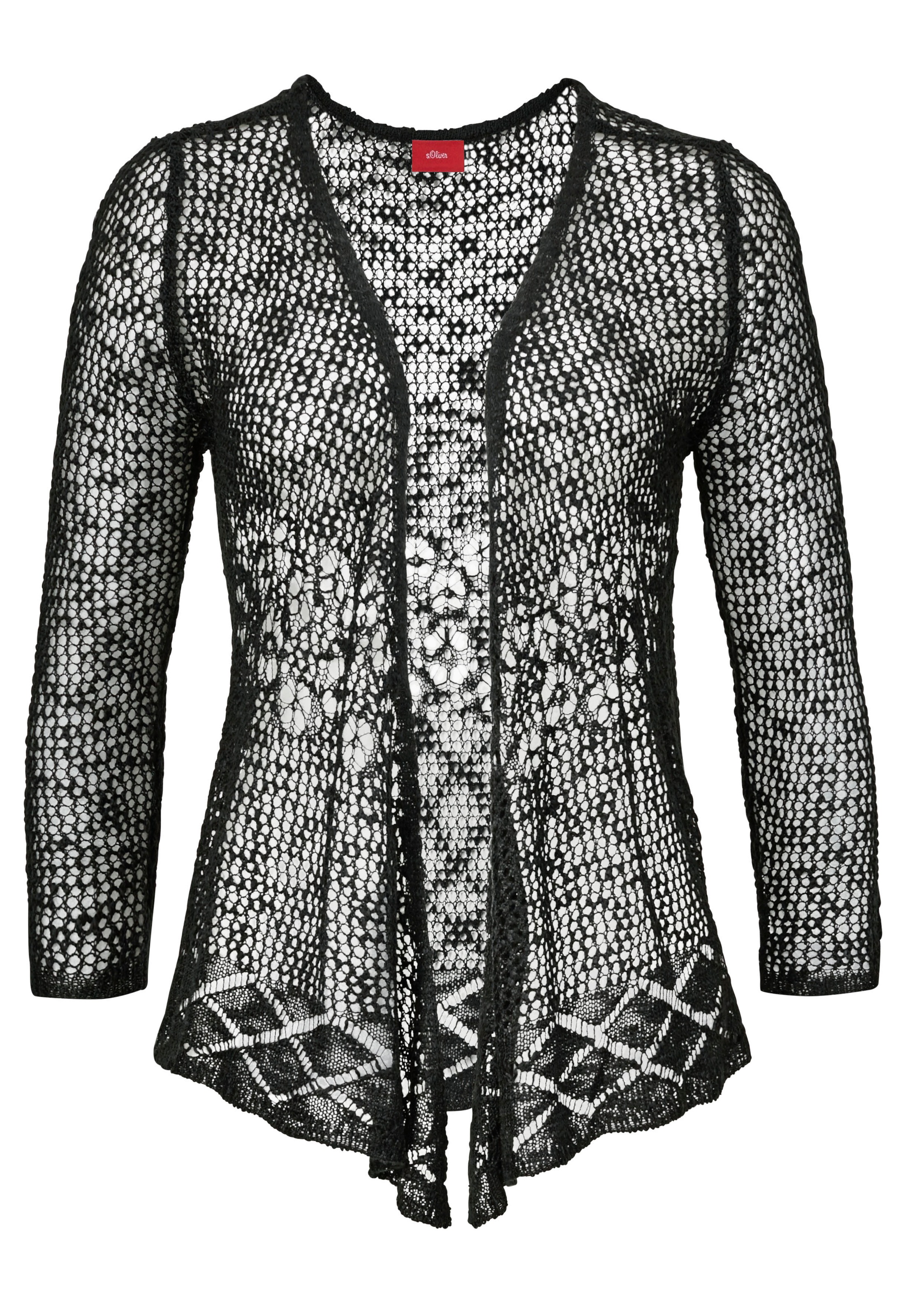 s.Oliver Strickjacke in luftiger Häkeloptik, sommerlicher Cardigan, lockere günstig online kaufen