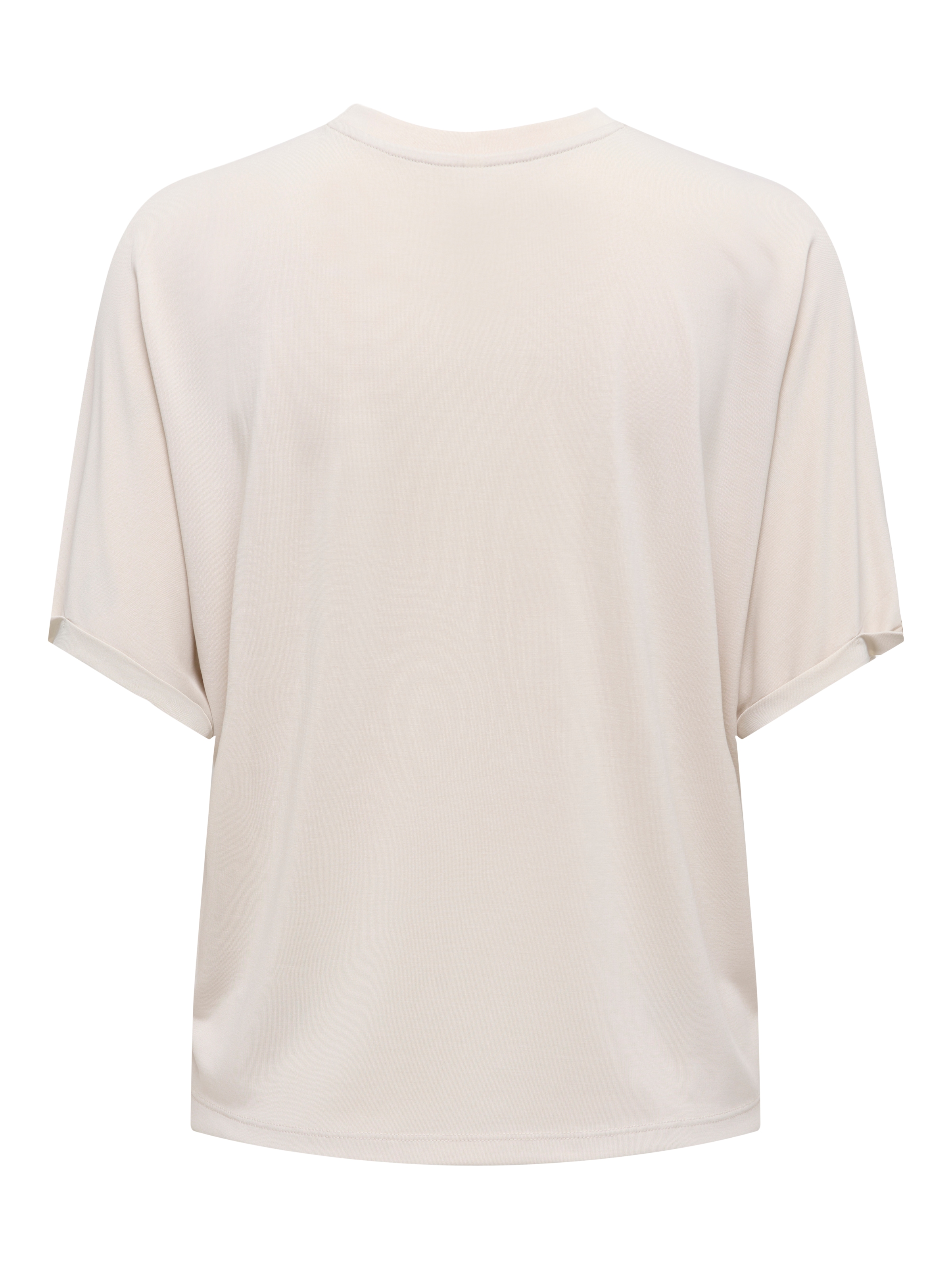 ONLY T-Shirt »ONLFREE LIFE S/S FOLD-UP TOP BOX JRS« Materialmix, regular fit, Rundhals