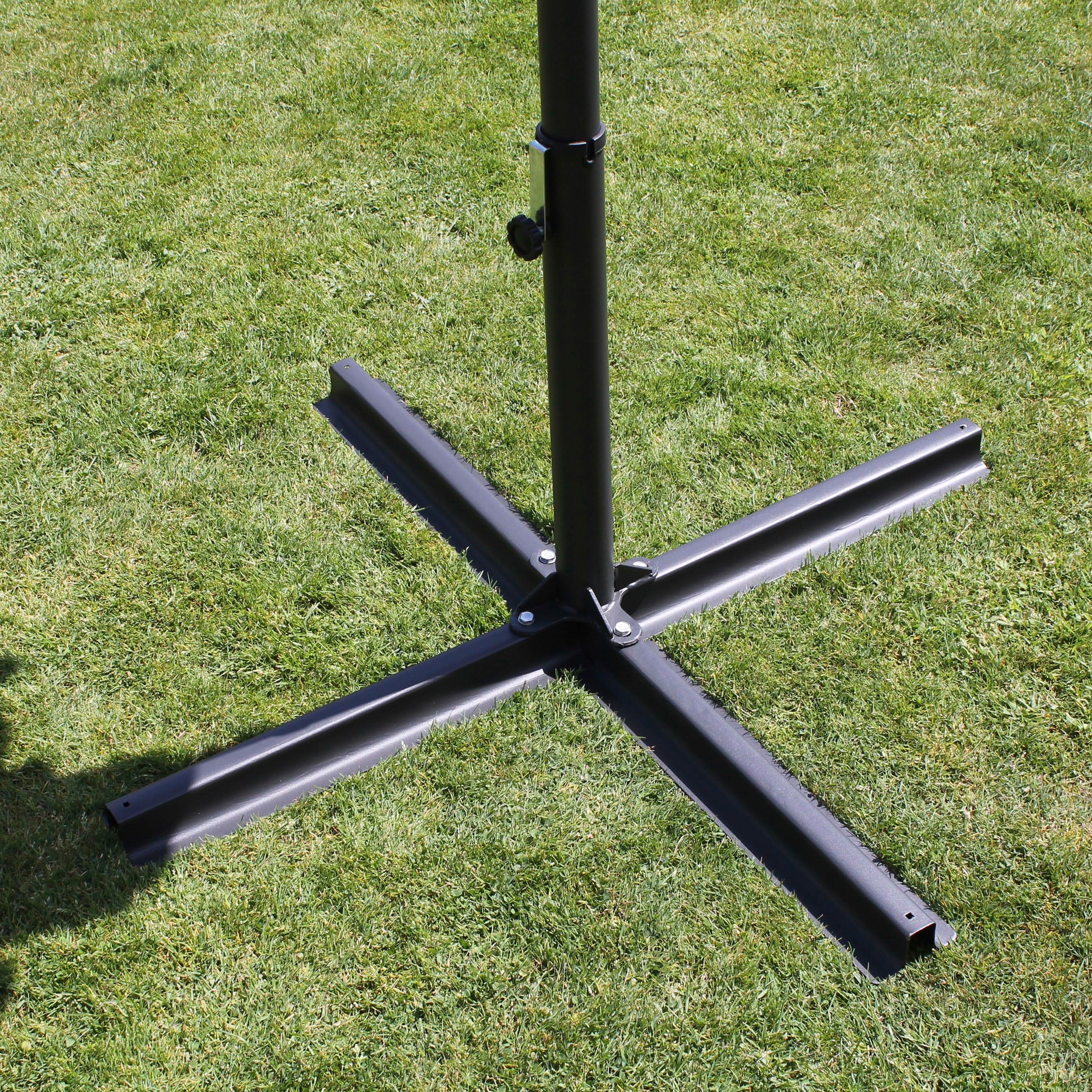 Leco Plattenständer »Kreuzständer aus Stahl«, 100x100 cm passend z.B. für Oval-Schirm (Ohne Sonnenschirm)