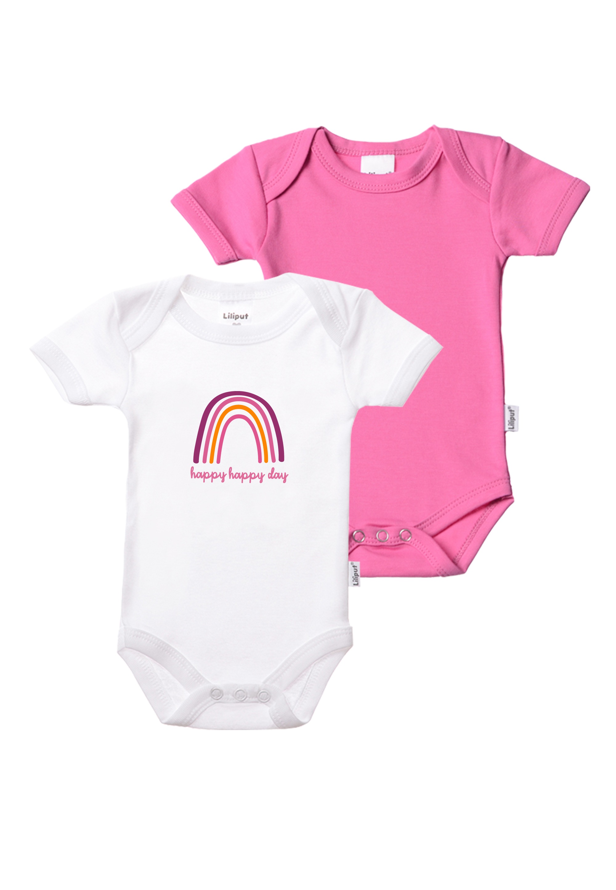 Liliput Body "Regenbogen" 2 Stk. mit praktischen Druckknöpfen im Schritt