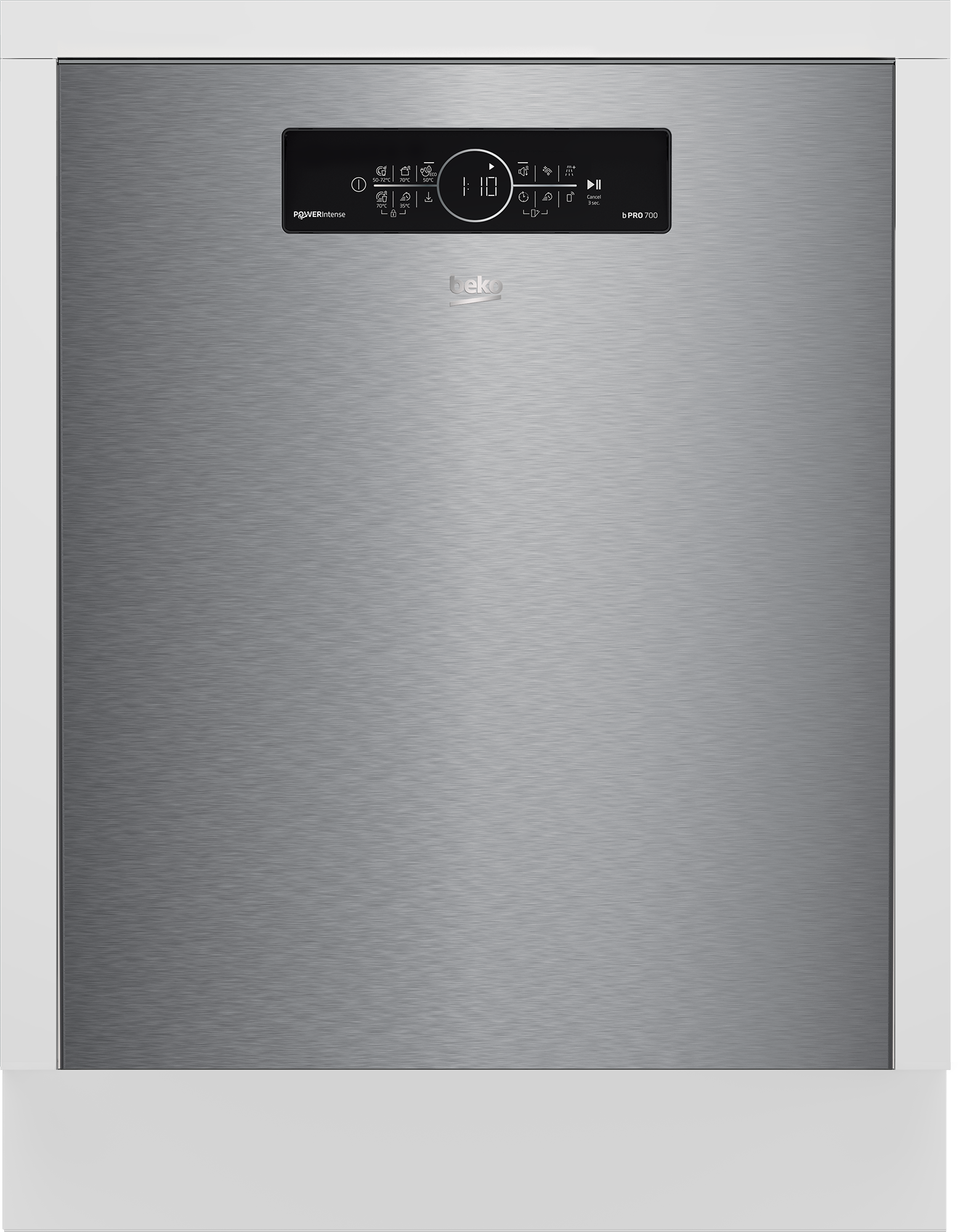 BEKO Unterbaugeschirrspüler "BDDN36550XP" 8,9 l 15 tlg. Maßgedecke Doppelt gut organisiert – inklusive Besteckschublade und Besteckkorb