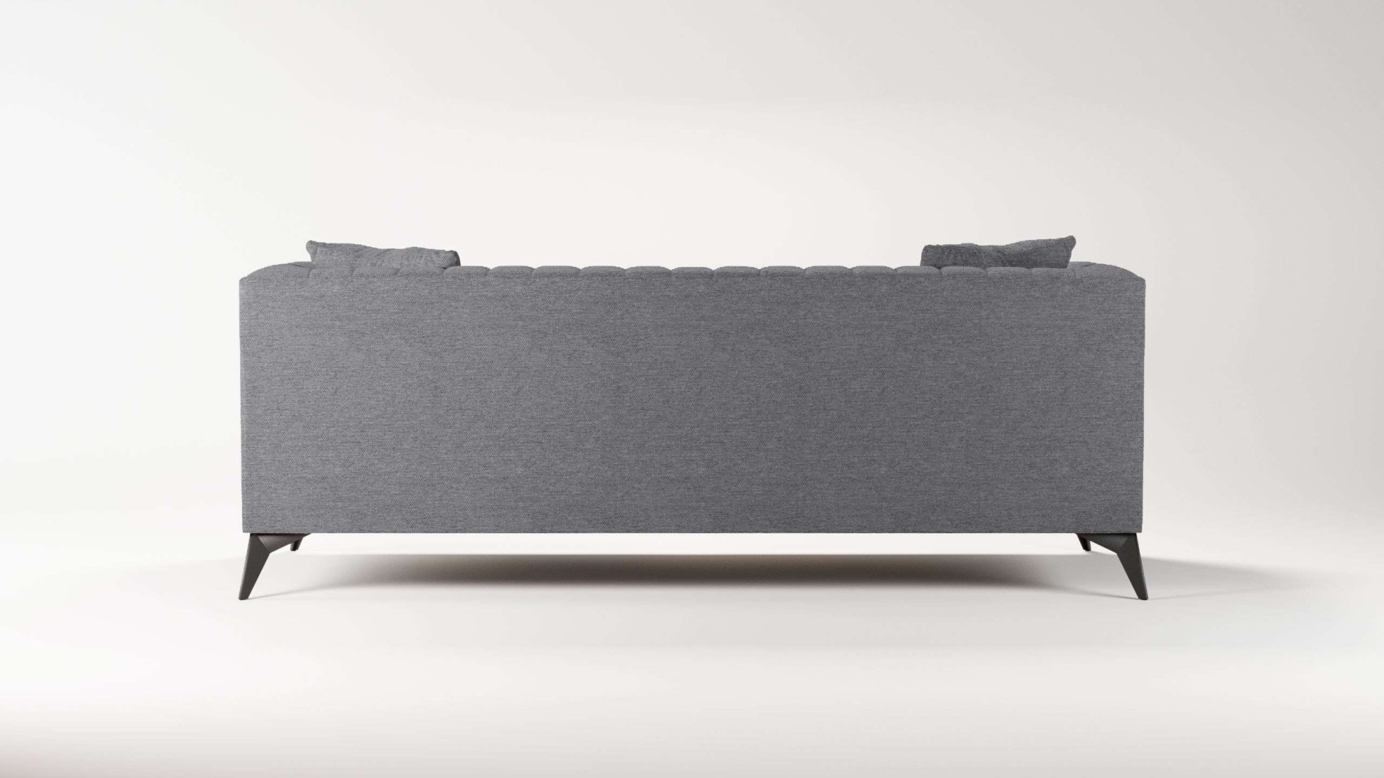 Places of Style 3-Sitzer »MATTHEW elegantes Designsofa, Maße B/T/H: 201/86/74 cm«, feine Steppung im Rückenbereich, lose Sitzkissen, incl. Zierkissen