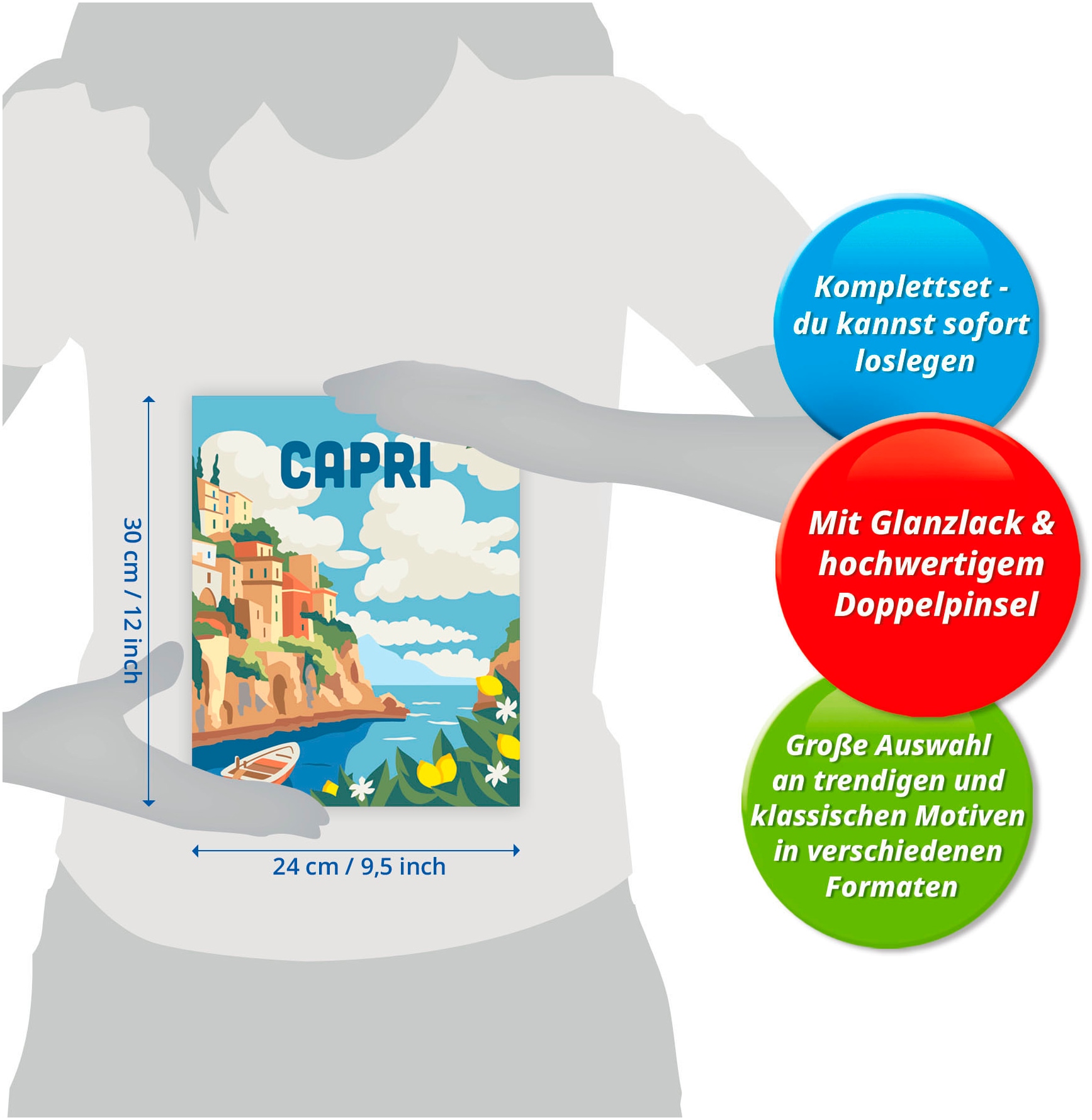 Ravensburger Malen nach Zahlen »CreArt, Adults Trend, Capri«, für Erwachsene; Made in Europe