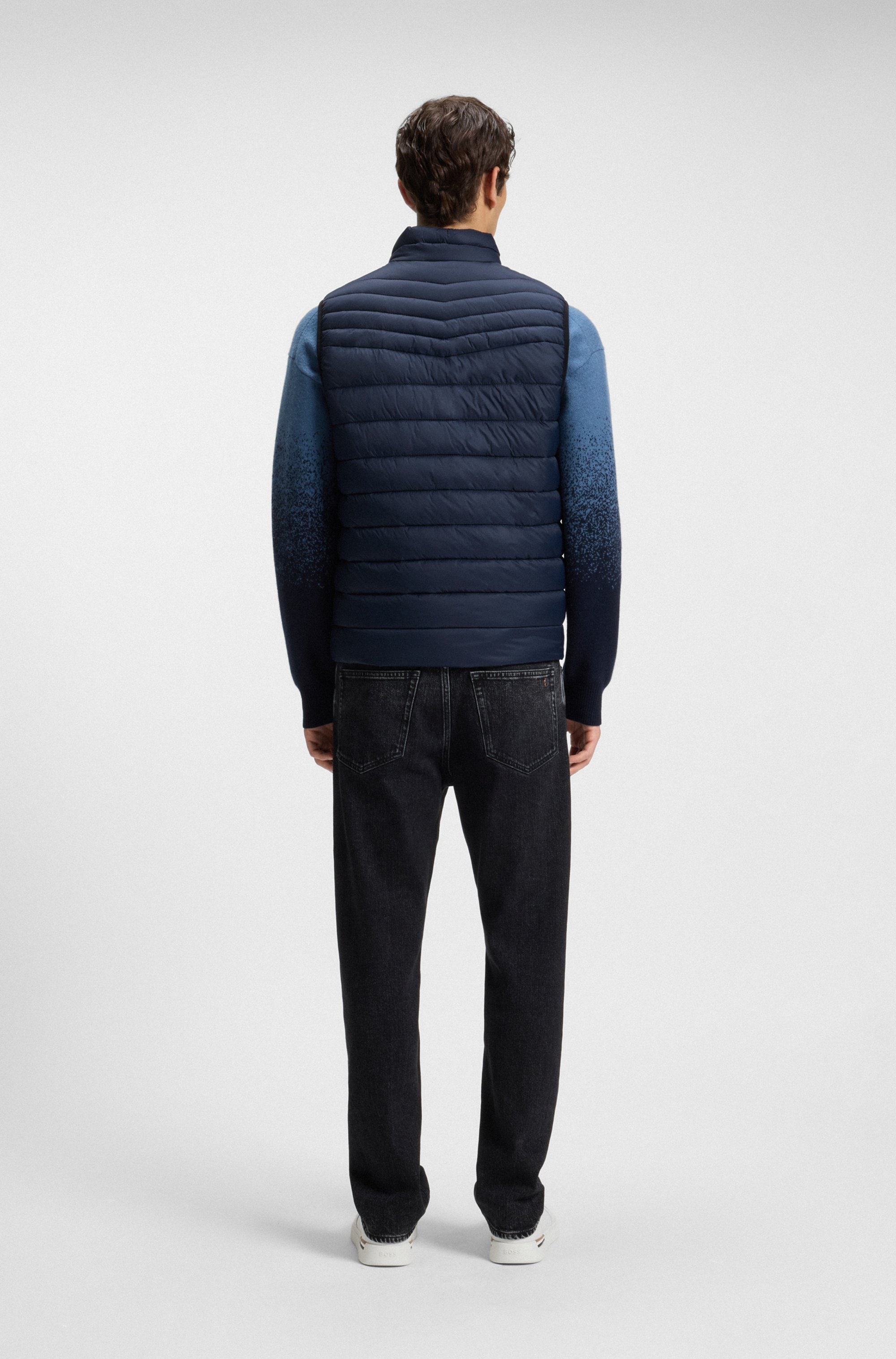 BOSS ORANGE Steppweste »Odeno«, Stehkragen, slim fit, kurze Länge
