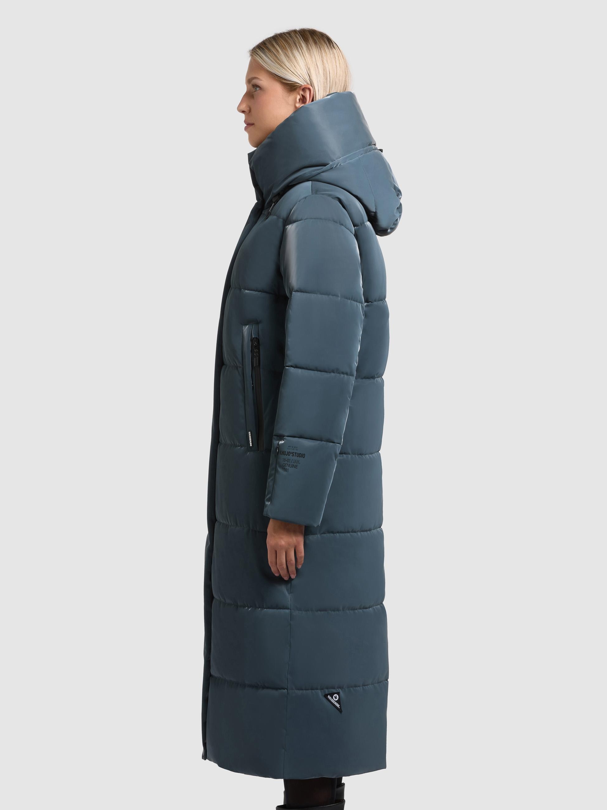 khujo Steppmantel »Soulani5 Shiny« warmer Damen Wintermantel aus glänzendem Obermaterial