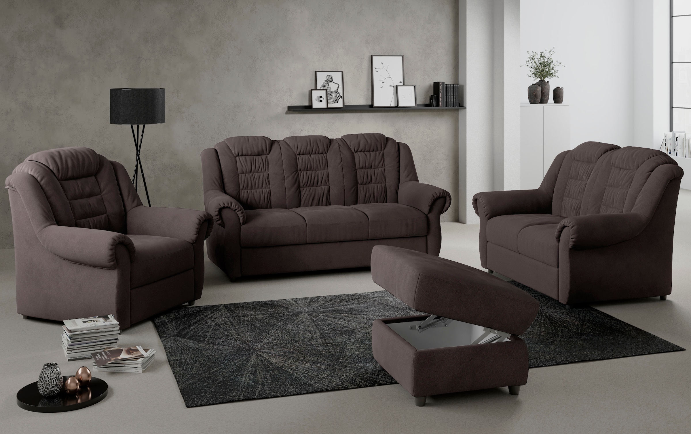 Home affaire 2-Sitzer »Boston«, Sofa mit hoher Rückenlehne