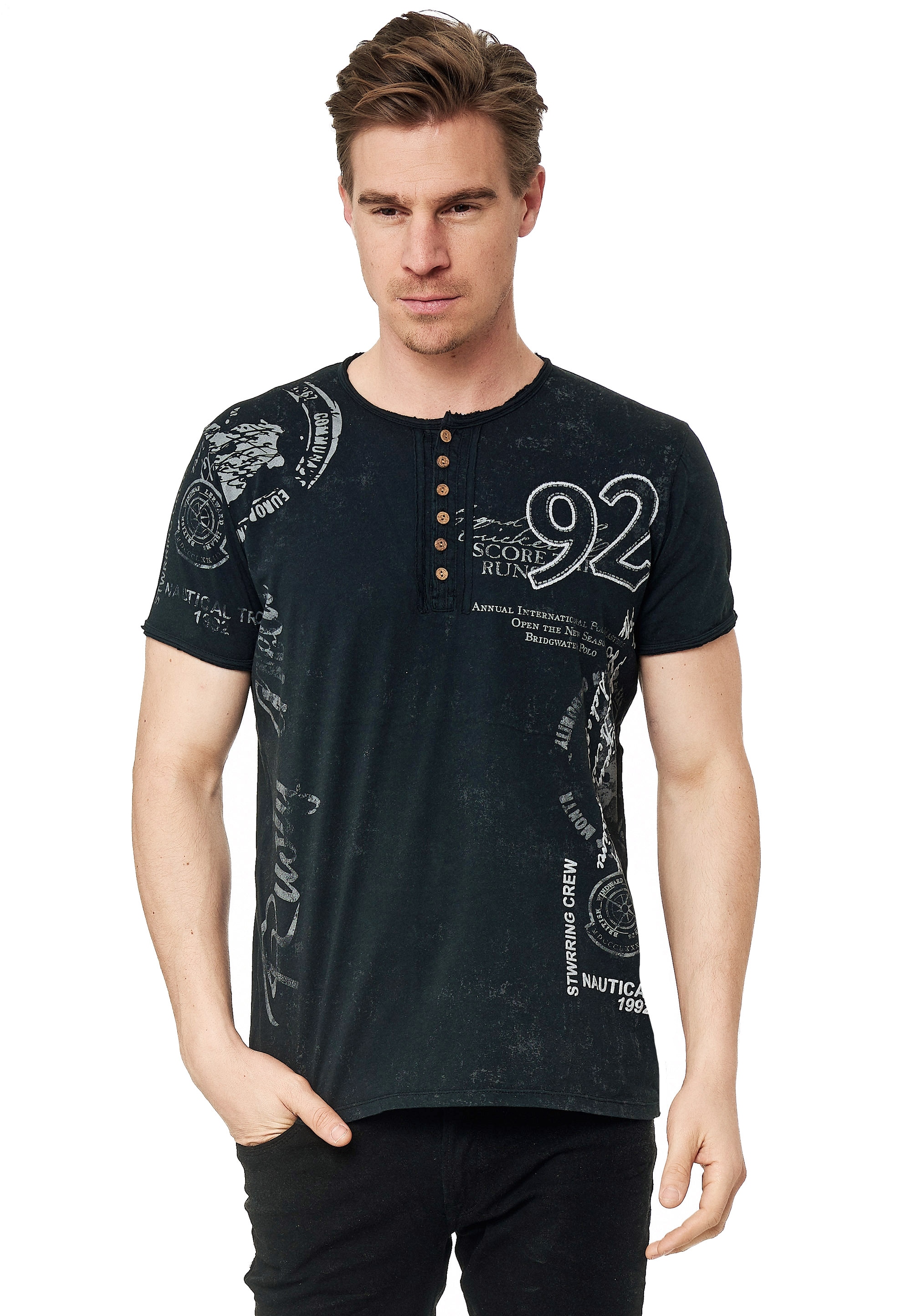 Rusty Neal T-Shirt, mit seitlichem Print günstig online kaufen