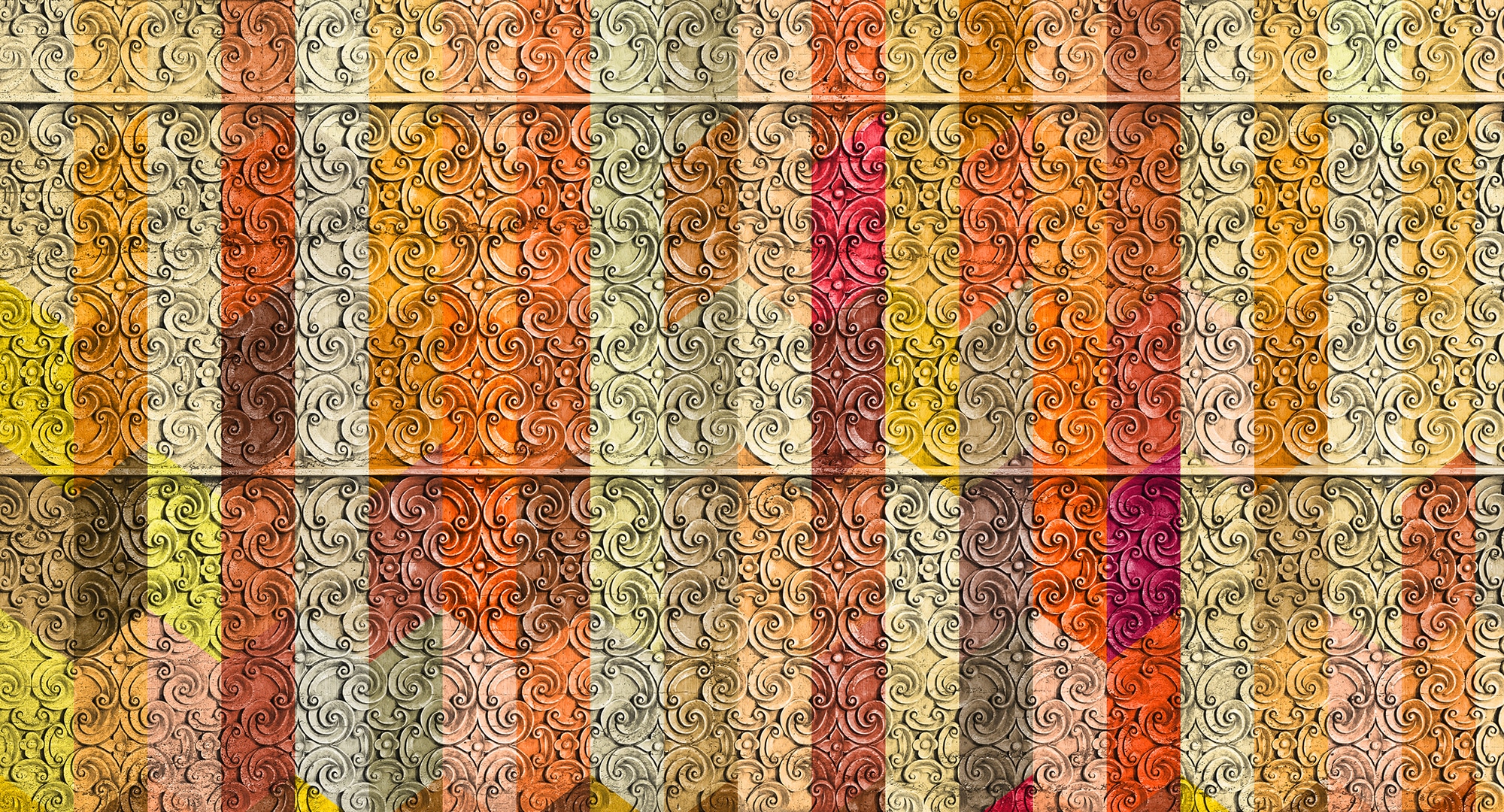 Architects Paper Fototapete "Atelier 47 Panelling Artwork 1" Barock glatt Vlies, Wand, Schräge, Decke
