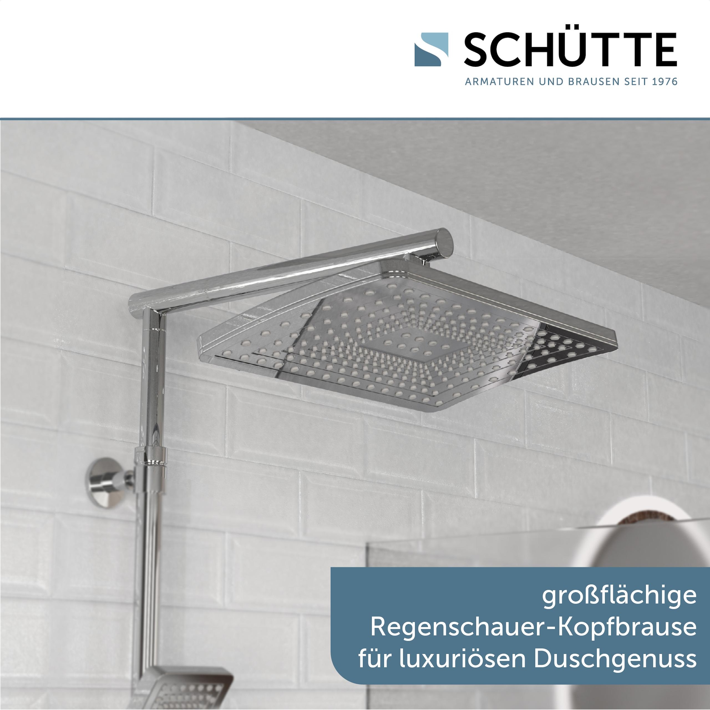 Schütte Duschbrause »TRENTO«, (Set), mit Thermostatarmatur, 3-fach verstellbar, Antikalk-Noppen
