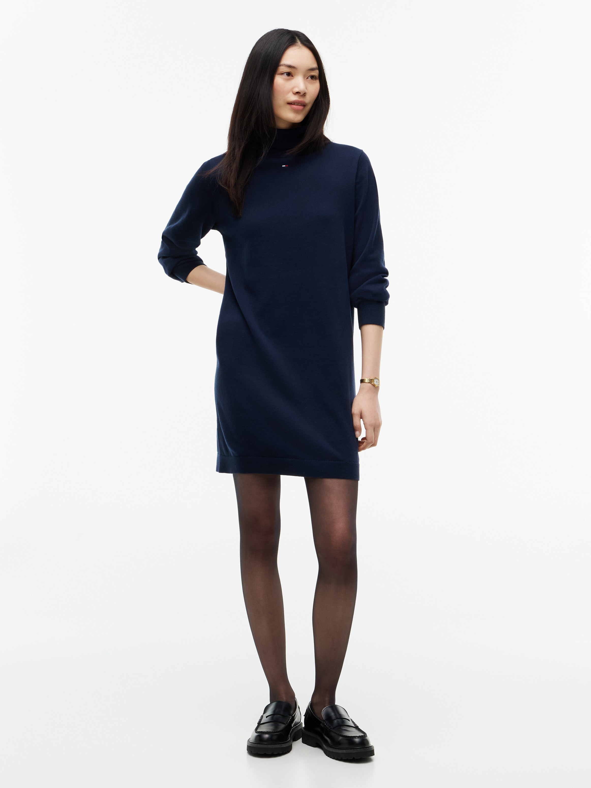 Tommy Jeans Sweatkleid "TJW ESS TURTLENECK SWEATER DRESS" Baumwolle