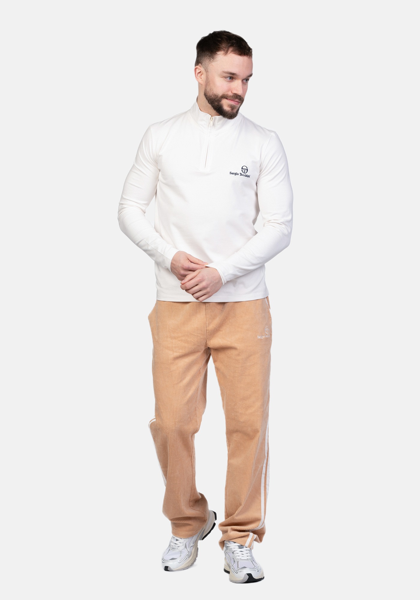 Sergio Tacchini Sweatshirt »DAYTONE HIGH NECK TOP _ Herren«, Langarmshirt Herren, leichtes Sweatshirt, T-Shirt lang, Outdoor, Sale