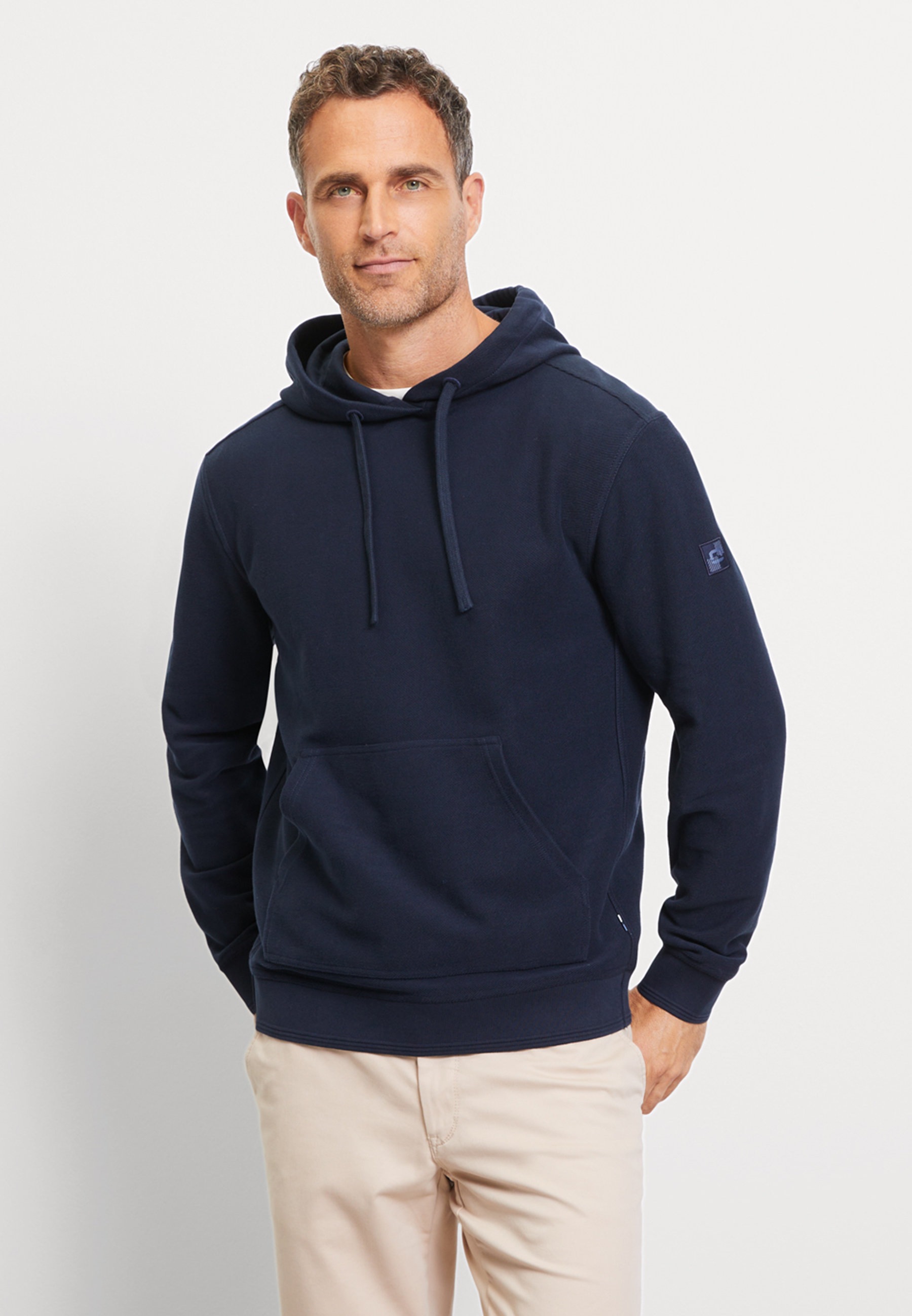 Sweatshirt OLYMP "OLYMP Casual Wirk", Herren, Gr. M, marine, 100% Baumwolle, Sweatshirts Sweatshirt