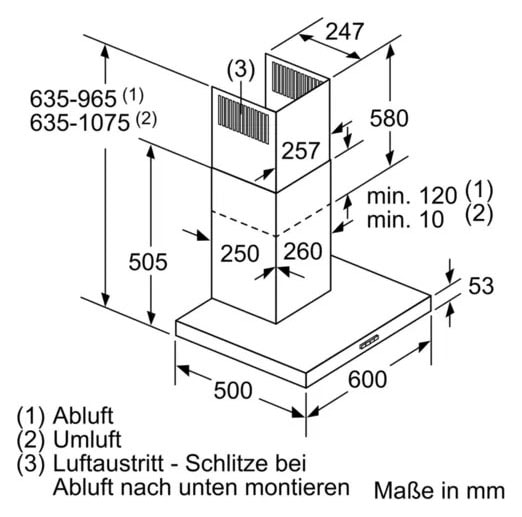 BOSCH Wandhaube »DWB66BC60«, Serie Serie 2