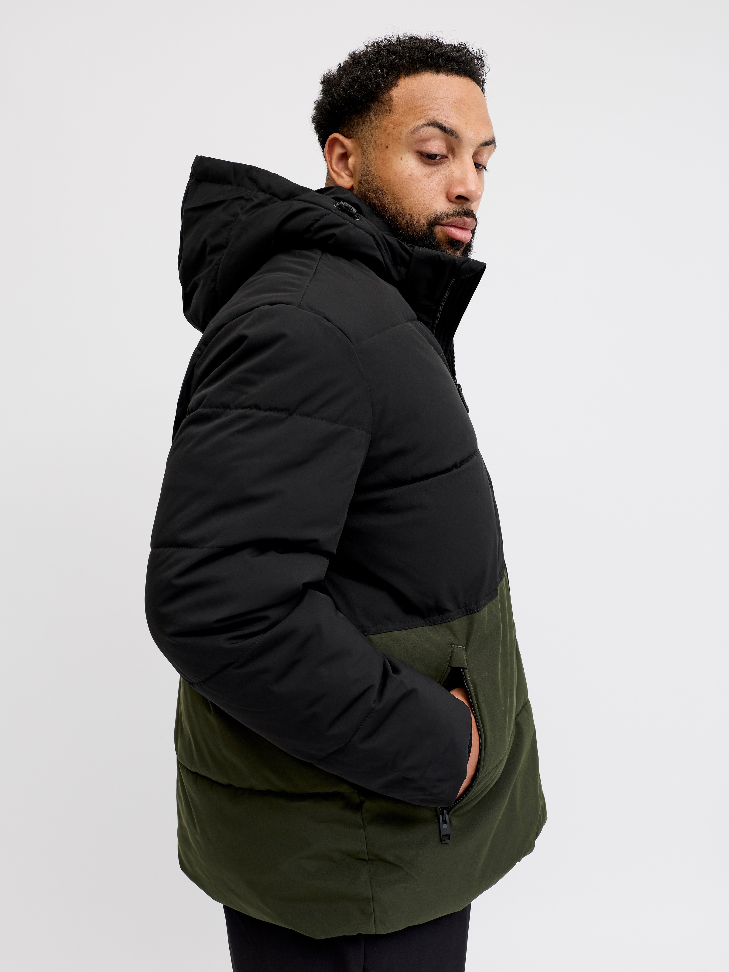 Jack & Jones PlusSize Steppjacke "JJEOWEN PUFFER SN PLS" mit Kapuze günstig online kaufen