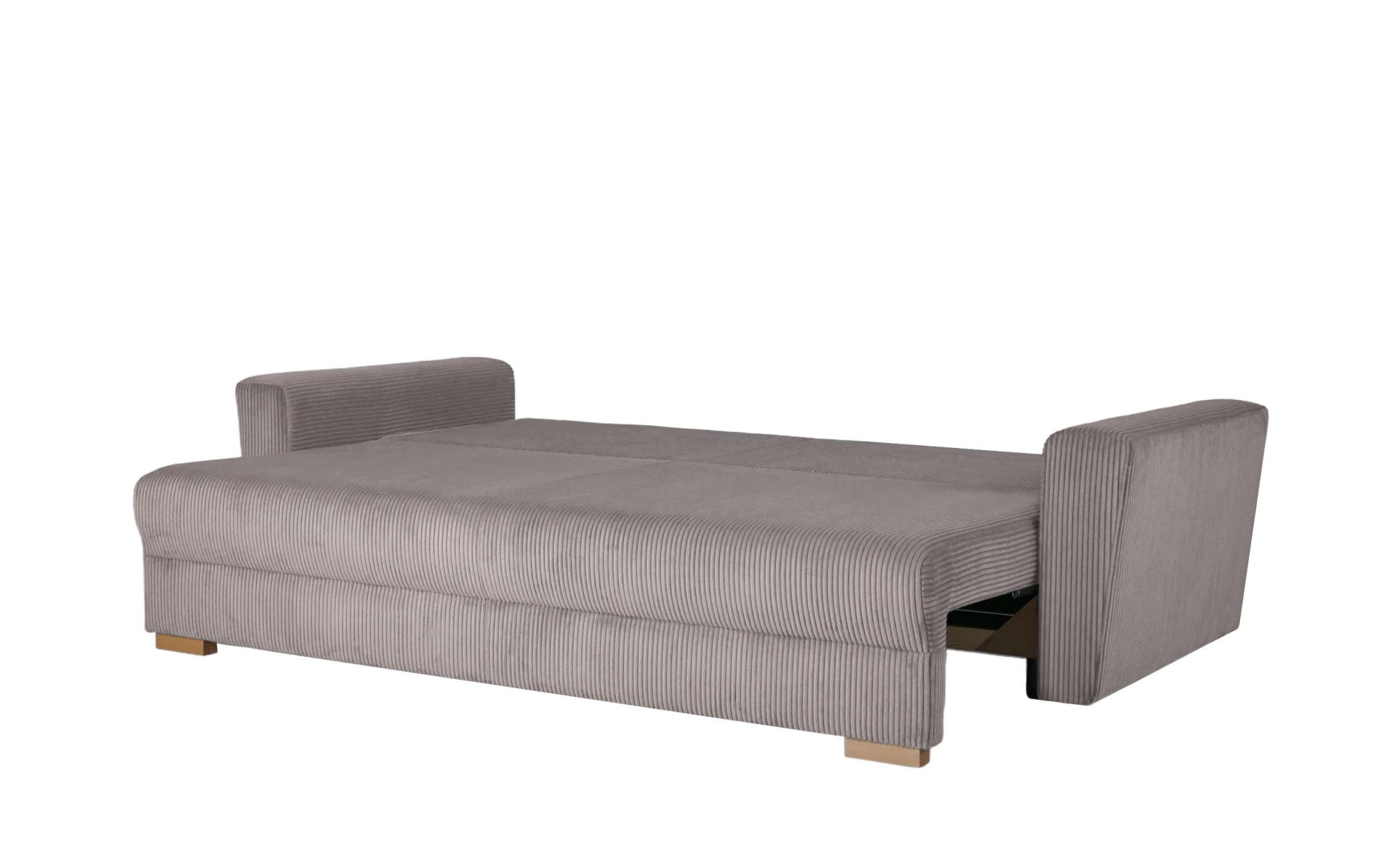 INOSIGN 3-Sitzer »MAGHERA Schlafsofa mit Bettkasten, in hochwertiger Verarbeitung«, mit Wellenunterfederung, Cord und Struktur-Bezug, B/H/T 230/92,5/79 cm
