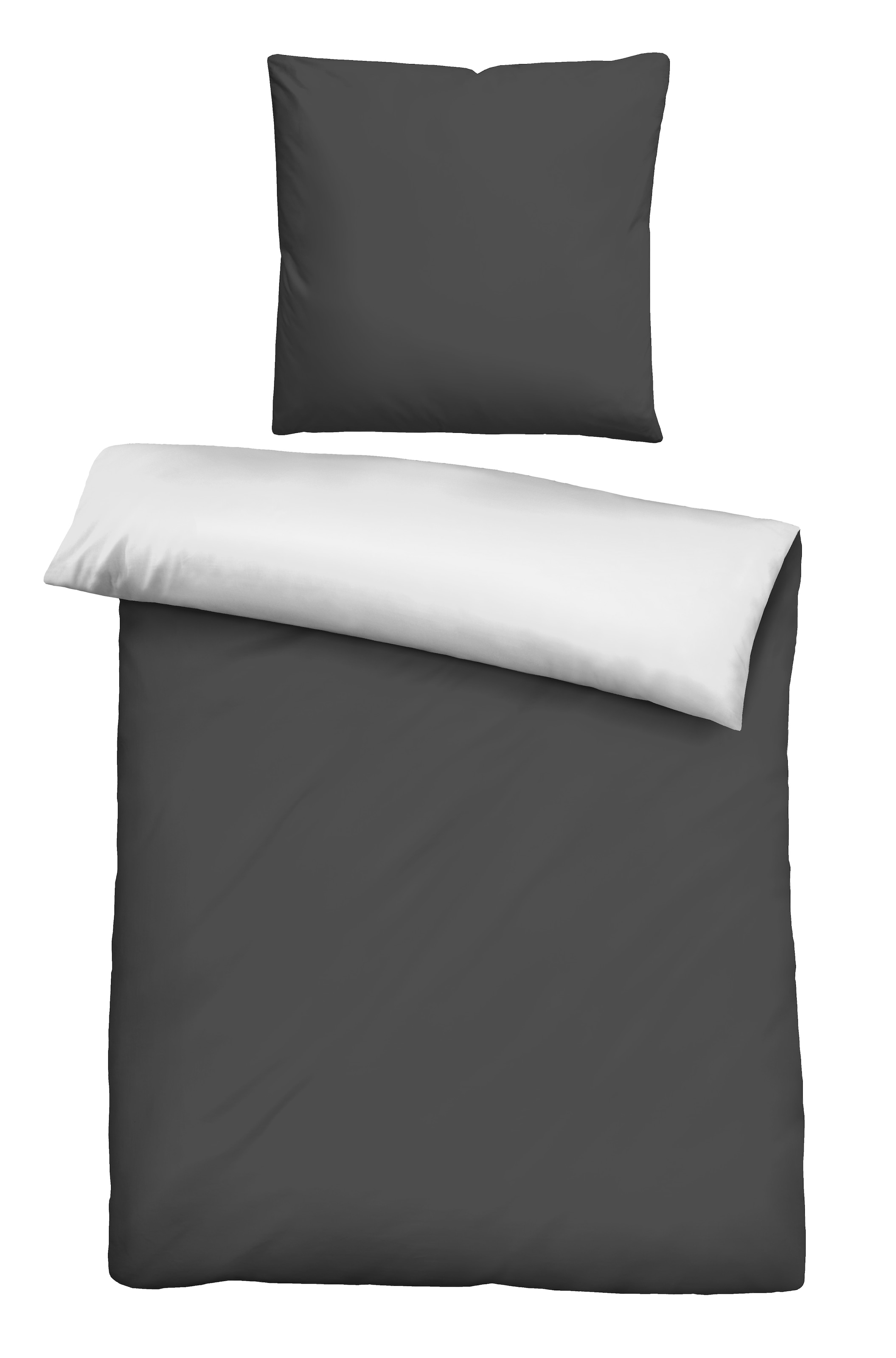Castell - Markenbettwäsche "0560500" 3 Microfaser-Satin,2 teilig, pflegeleichte Bettwäsche mit Reißverschluss