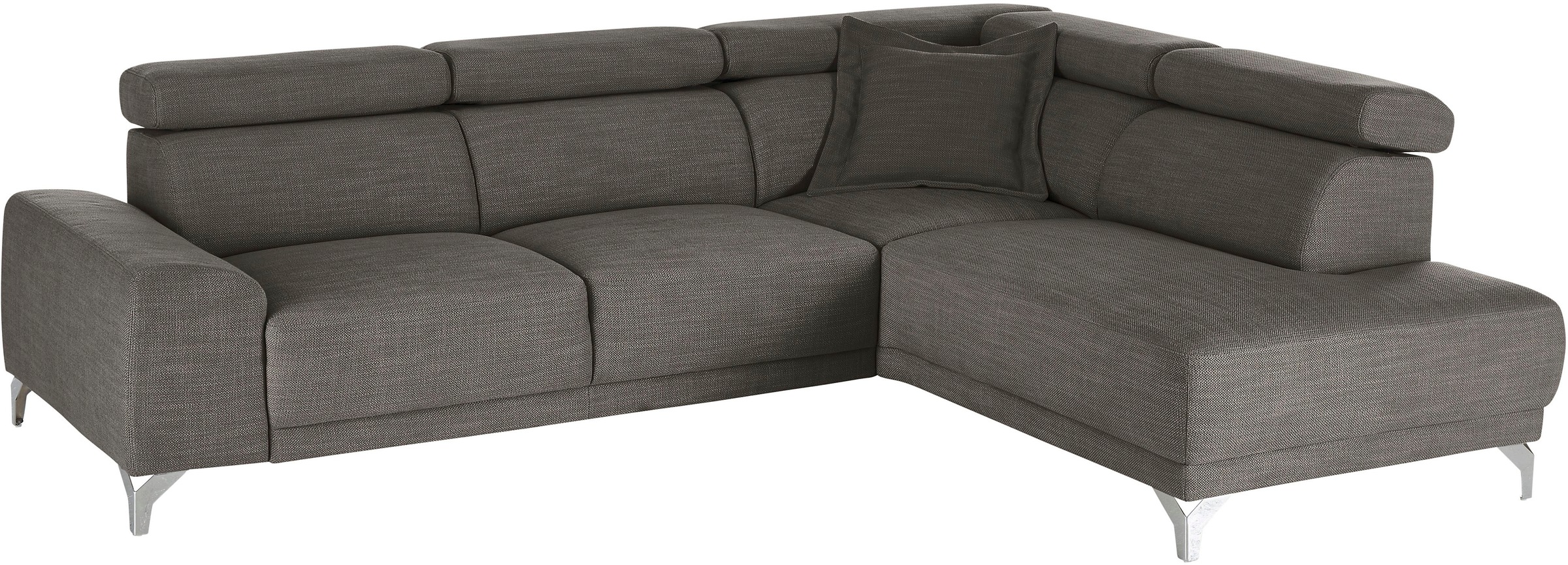 3C Candy Ecksofa »Greve Sofa immer mit manuelle Kopfteilverstellungen, modern, elegant«, wahlweise motorischer Sitzvorzug, bequem und zeitlos, L-Form