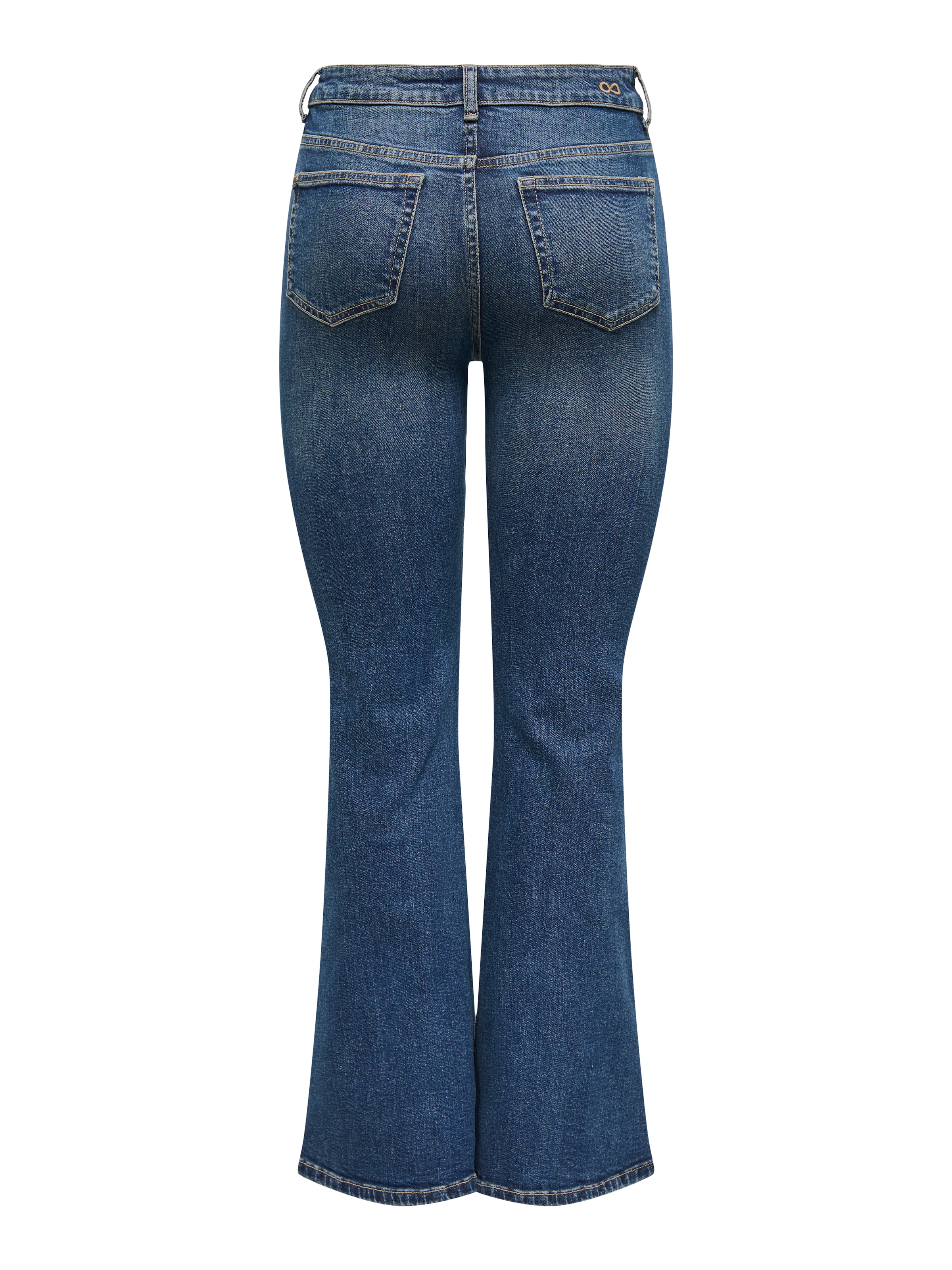JDY 5-Pocket-Jeans »JDYKATHY HW FLARED JEANS DNM NOOS«, mit ausgestelltem Bein im Flared Look