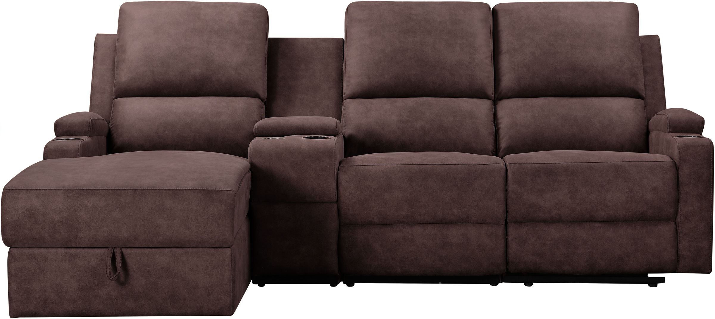 Home affaire Ecksofa "NAPORI Multimediasofa, 3er Kinosessel XXL, L-Form, 3 günstig online kaufen