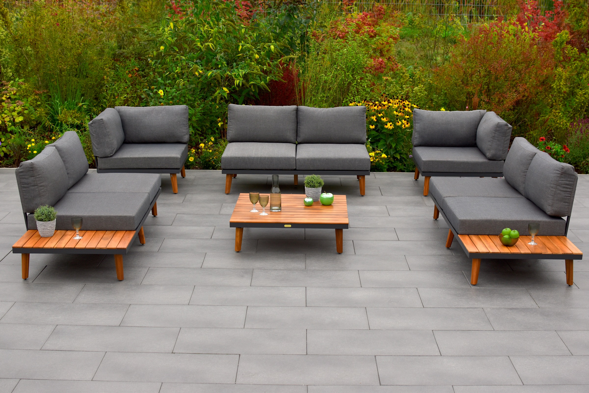 MERXX Garten-Essgruppe "Akropolis" Set, Eckbank in U-Form, inkl. Sitz-und R günstig online kaufen