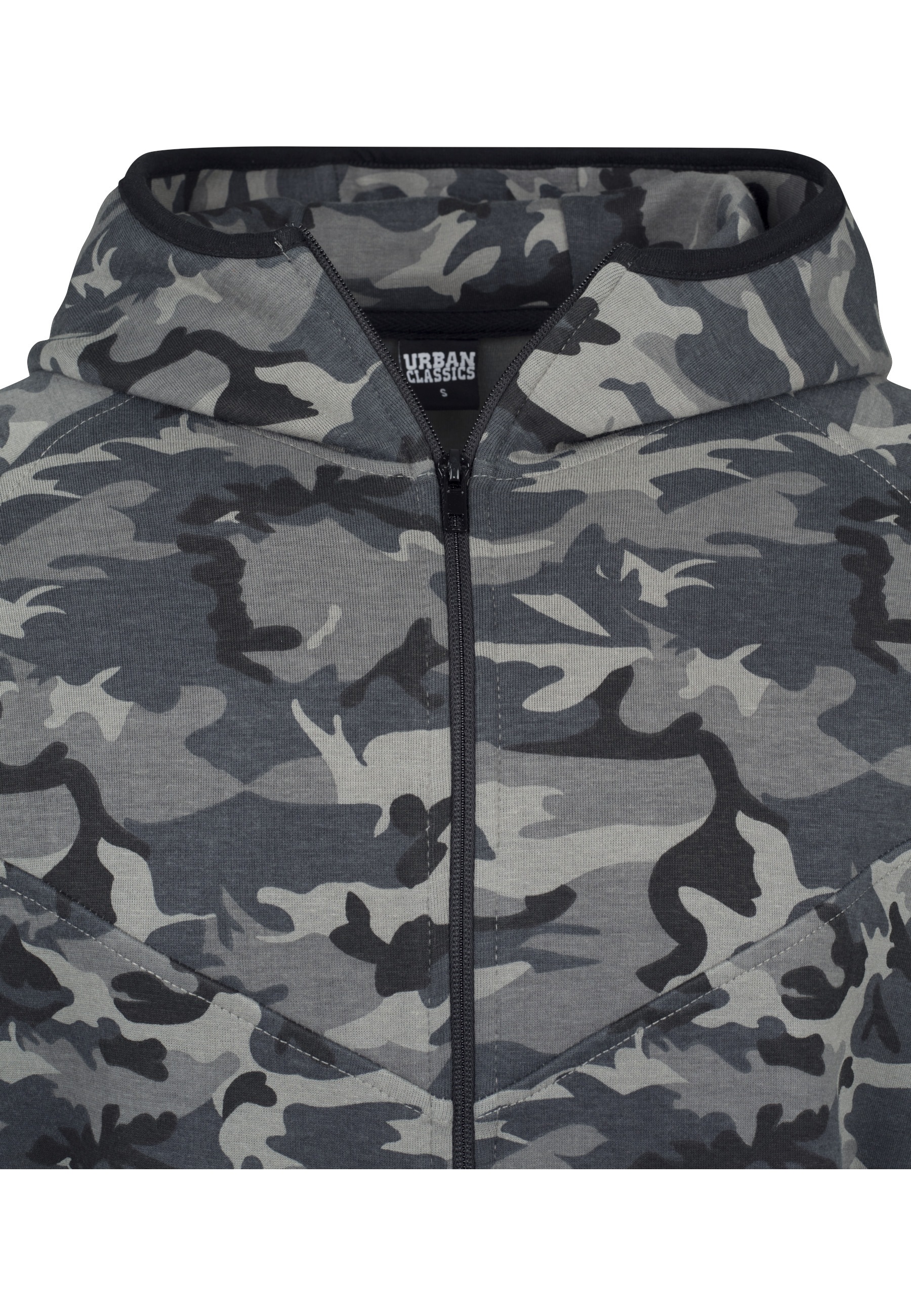 URBAN CLASSICS Langmantel »Urban Classics Herren Interlock Camo Zip Jacket«