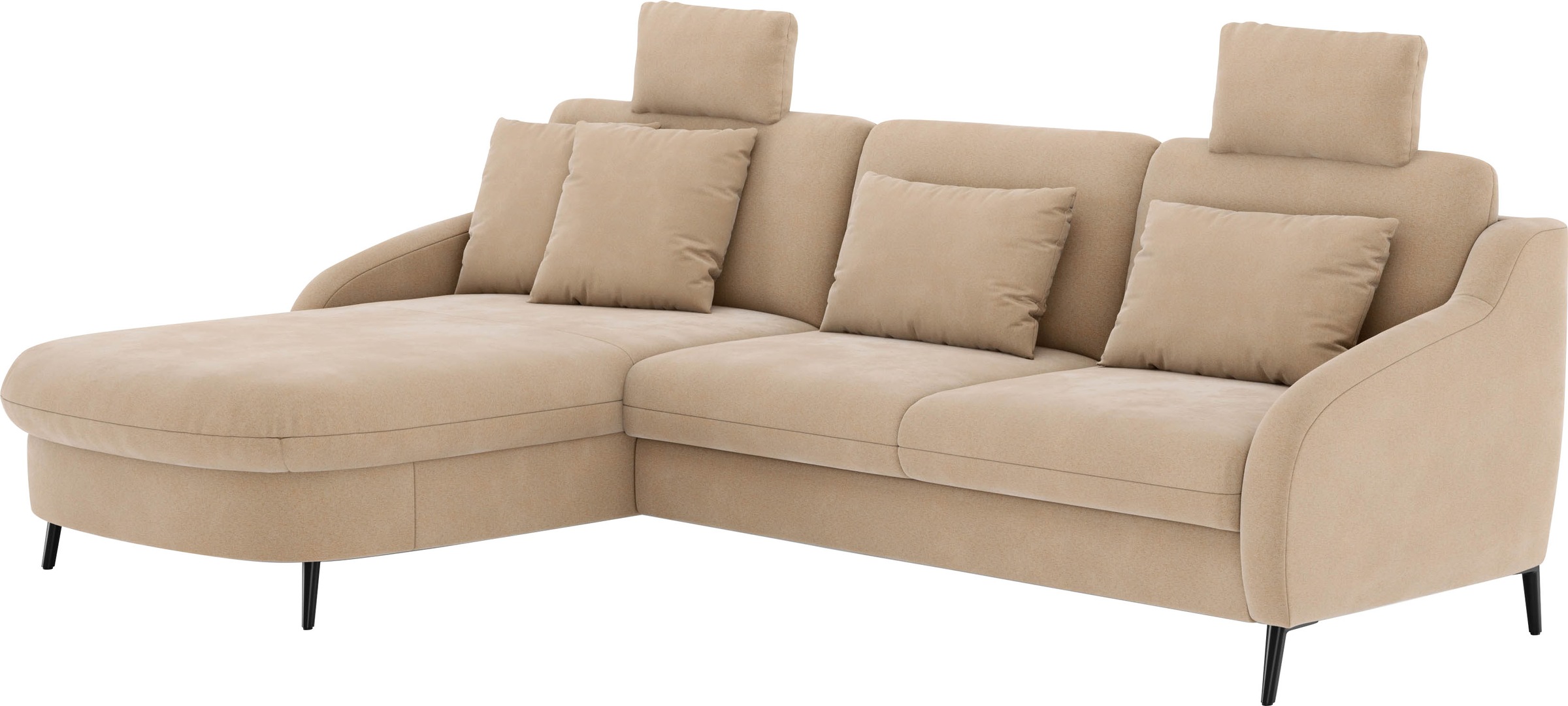 sit&more Ecksofa »Soul L-Form« wahlweise mit Bettfunktion und Bettkasten oder Schubkasten