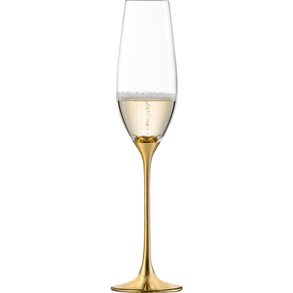 Eisch Sektglas »Champagner Exklusiv«, (Set, 2 tlg.), Auflage in Echtgold, 180 ml, 2-teilig