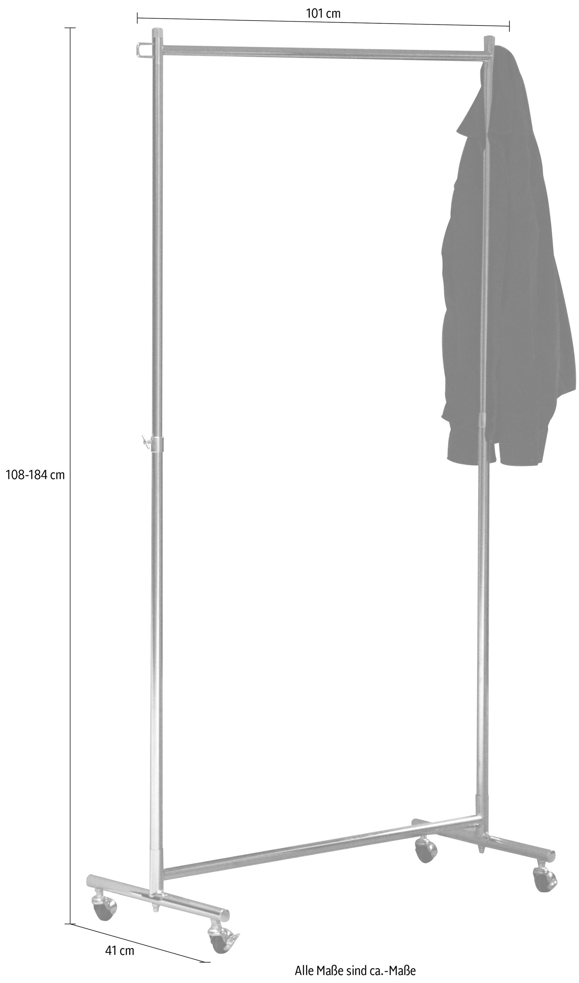 jankurtz Garderobenständer »boston«, auf Rollen, Breite 101 cm