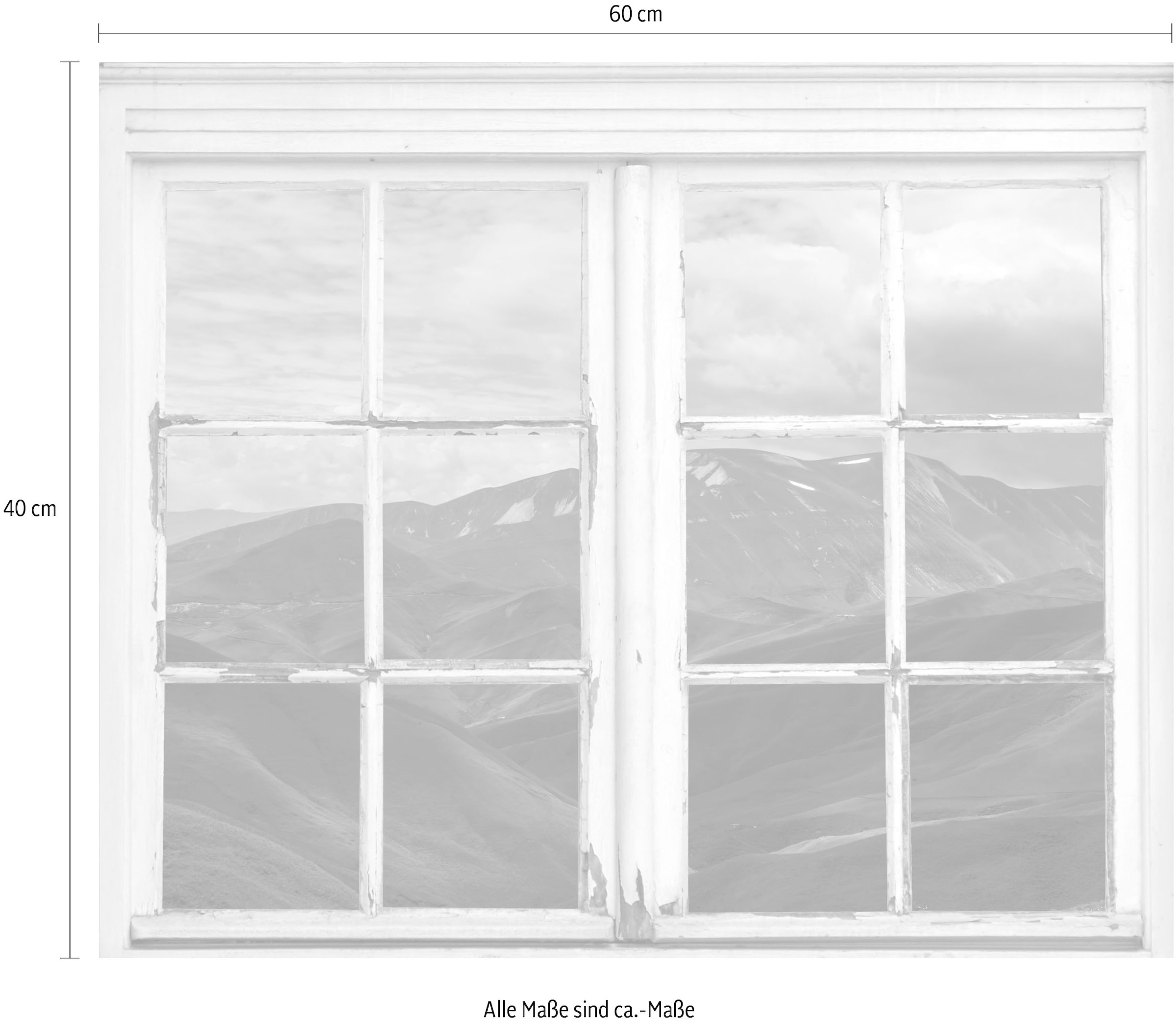 queence Wandsticker »Berge«, Wandsticker, Wandbild, selbstklebend, Berg, Berge