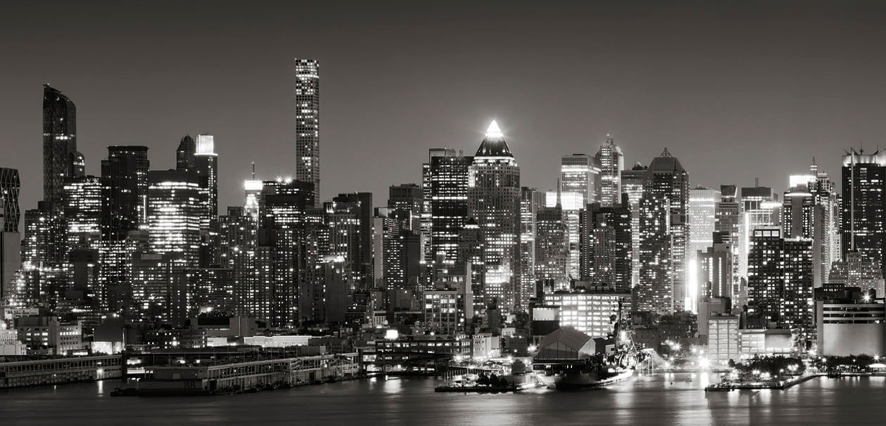 EXPRESS KÜCHEN Küchenrückwand "New York", B/H: 120cm x 55,9cm, grau, Spritzschutzwände