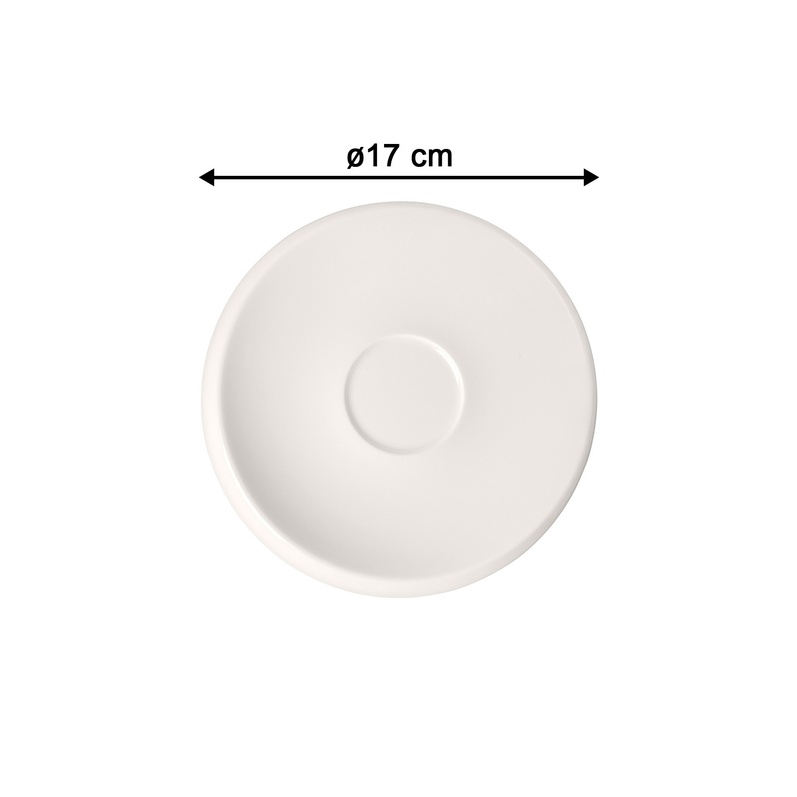 Villeroy & Boch Untertasse »Kaffeeuntertasse NewMoon 17 cm 6er Set weiß«
