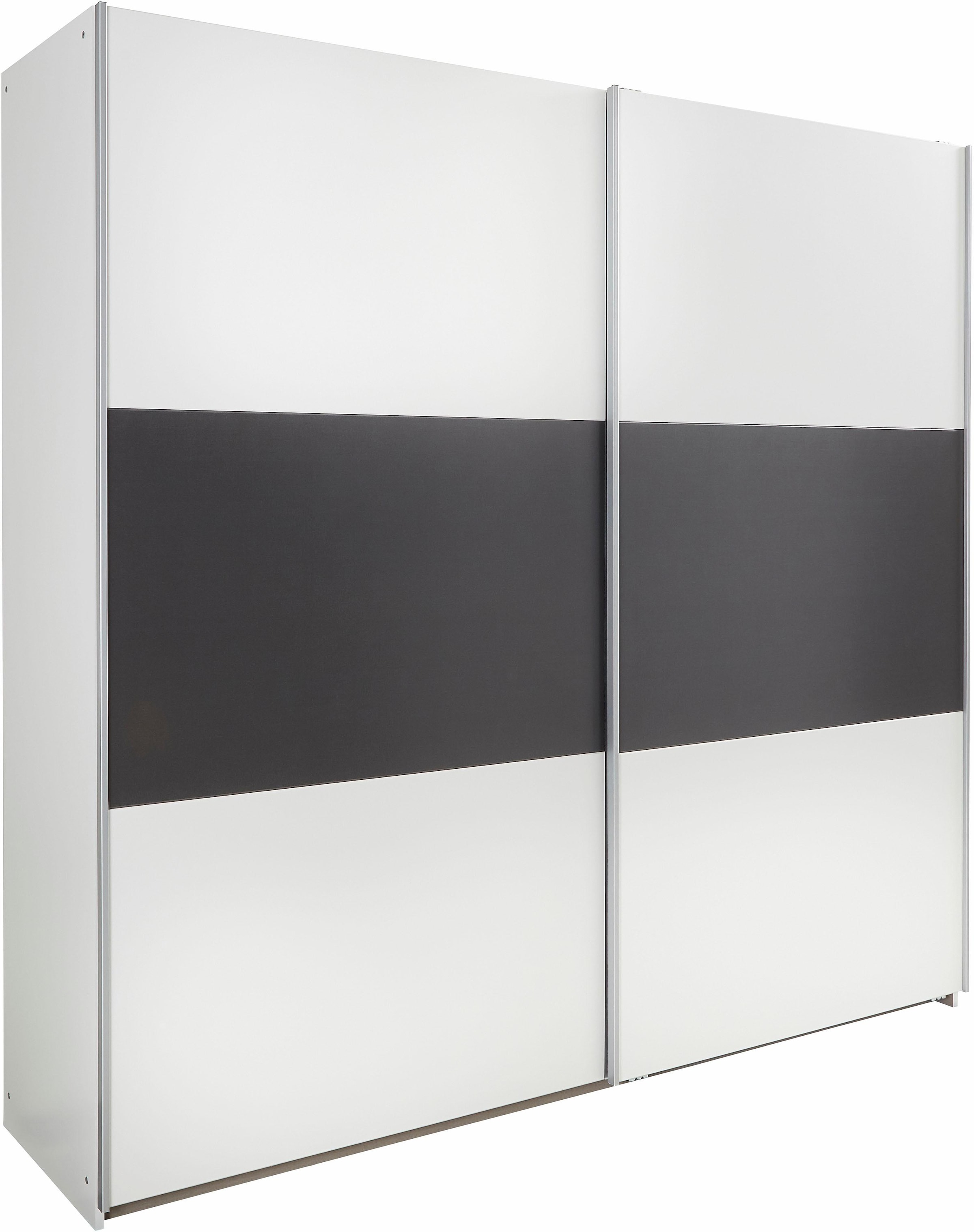 rauch Schwebetürenschrank "Kleiderschrank Schrank Garderobe Wäscheschrank Schlafzimmer BORBA" Breiten 218/260 cm, Höhe 210 cm, optional mit Absetzung in Graumetallic MADE IN GERMANY