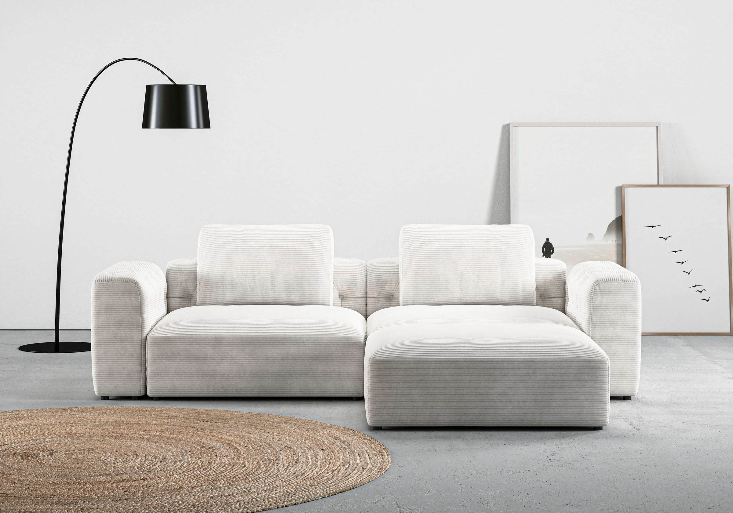 RAUM.ID Ecksofa "Cushid L-Form", Modulset, bestehend aus 3 Teilen günstig online kaufen