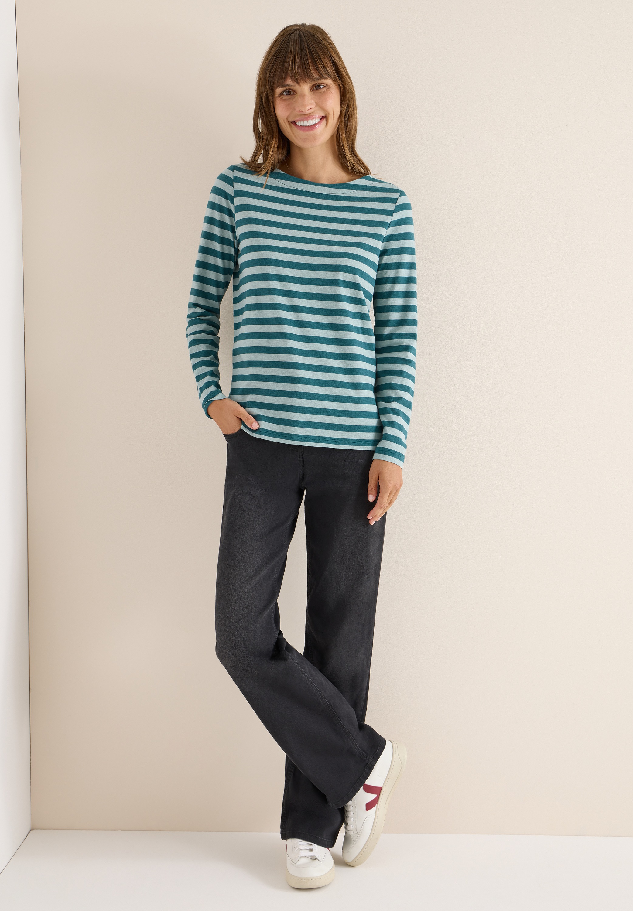 Thumbnail - Cecil Langarmshirt, aus reiner Baumwolle