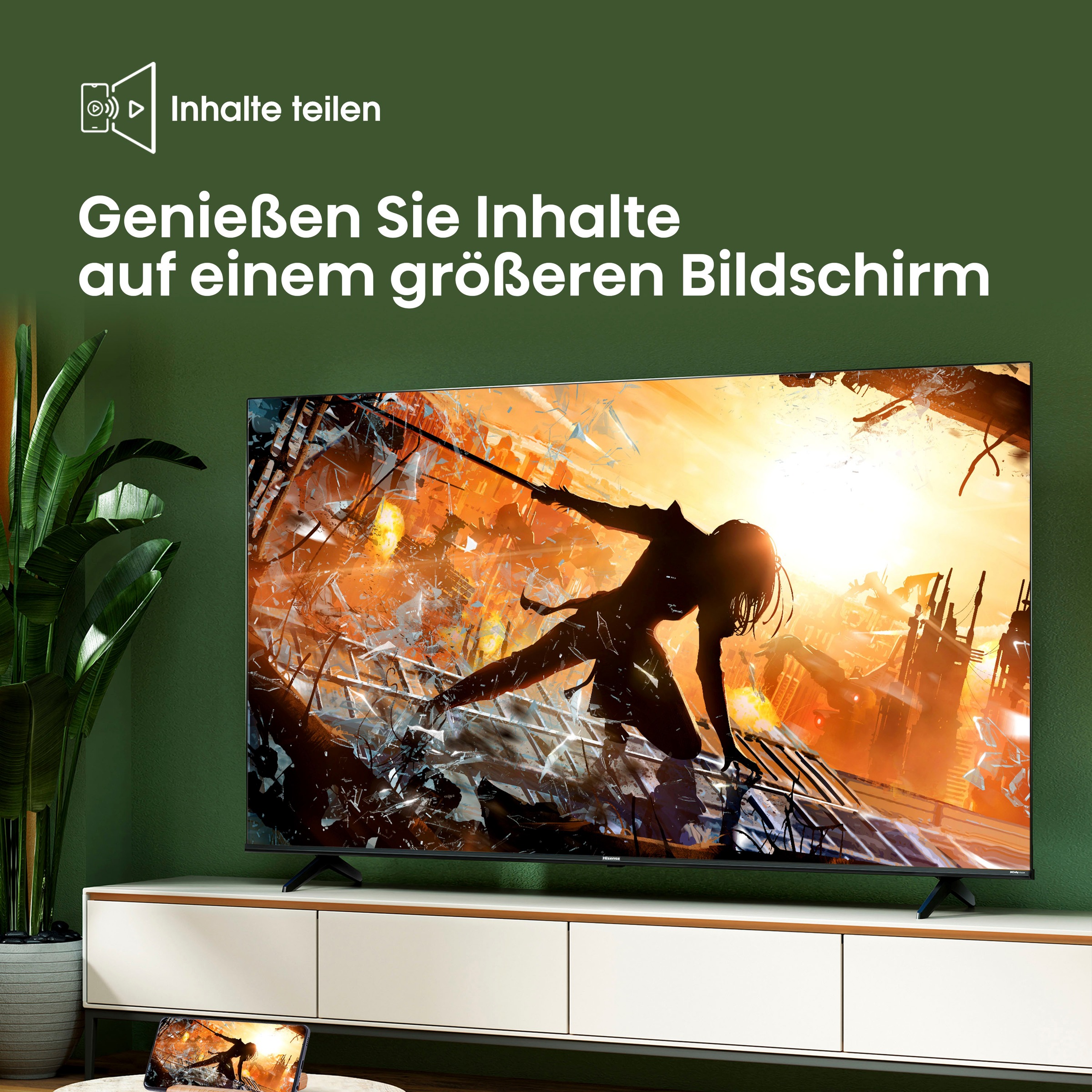 Hisense LED-Fernseher, 108 cm/43 Zoll, 4K Ultra HD, Smart-TV, Dolby Vision, Triple Tuner DVB-C/S/S2/T/T2
