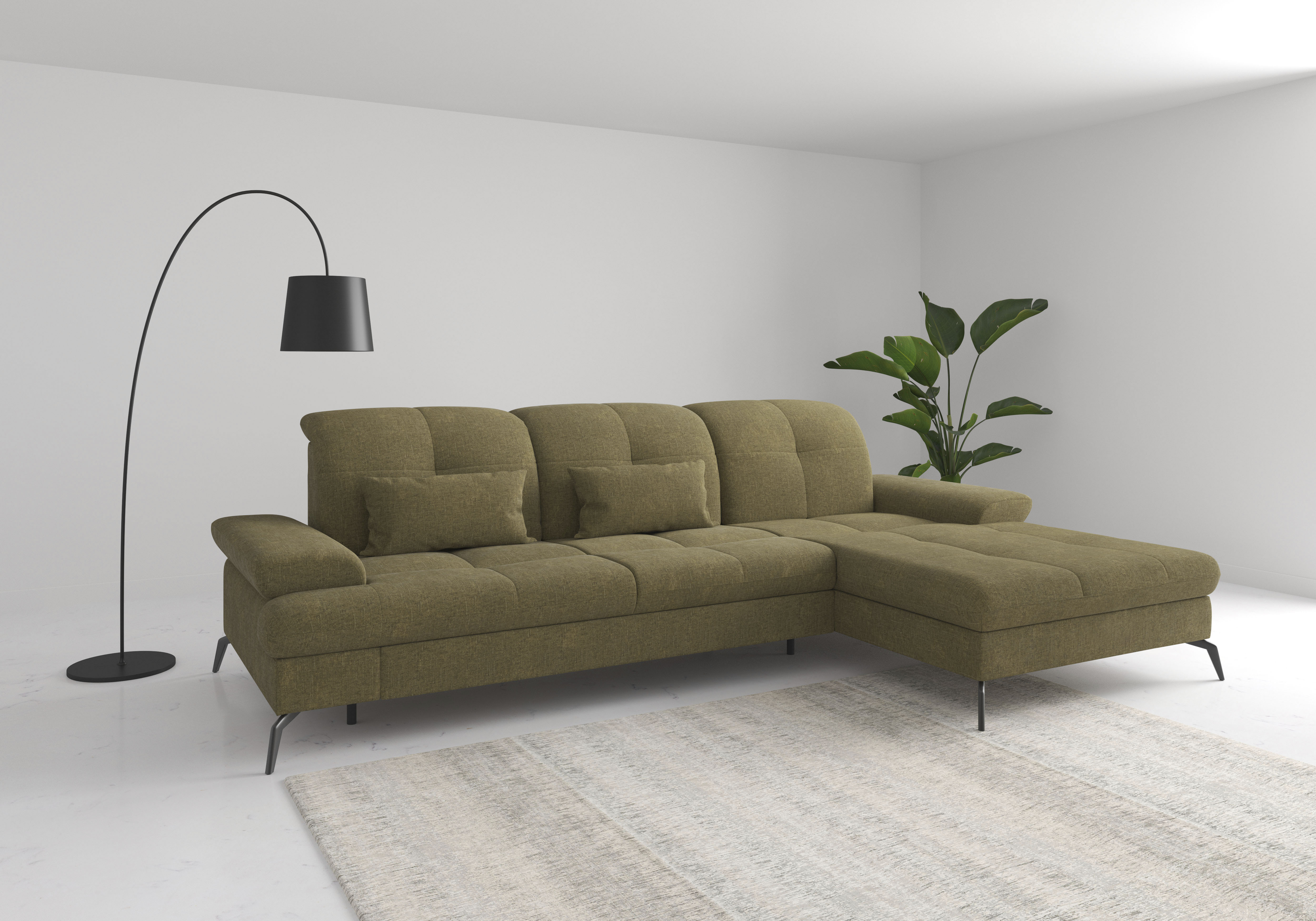 sit&more Ecksofa "Amica, L-Form, inkl. Sitztiefenverstellung & Armteilverstellung" wahlweise mit Schlaffunktion, Bettkasten und Kopfteilverstellung