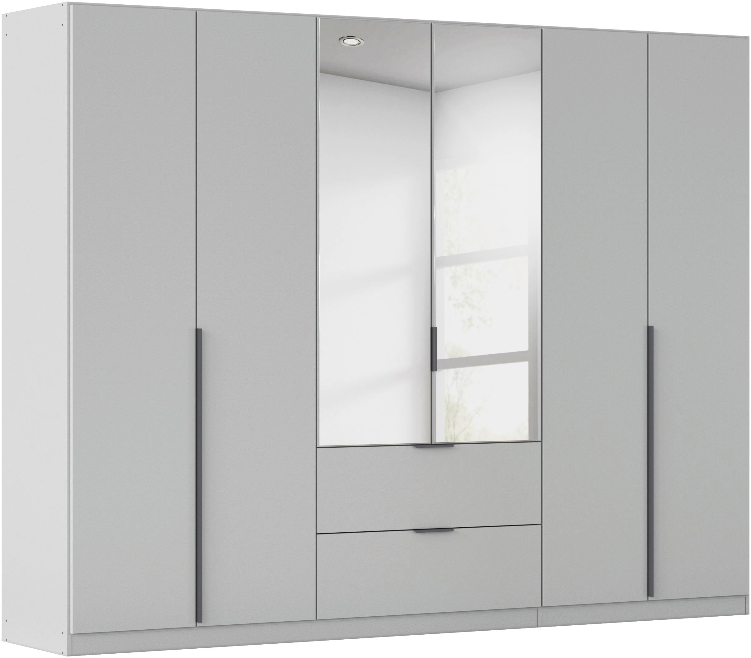 OTTO home Drehtürenschrank "Kleiderschrank Schrank Garderobe AGORDO mit Dekor- oder Hochglanzfront" in zwei Griff-Farben, Breiten 91-360 cm, mit Außenschubkästen, in 7 Breiten und 2 Höhen MADE IN GERMANY
