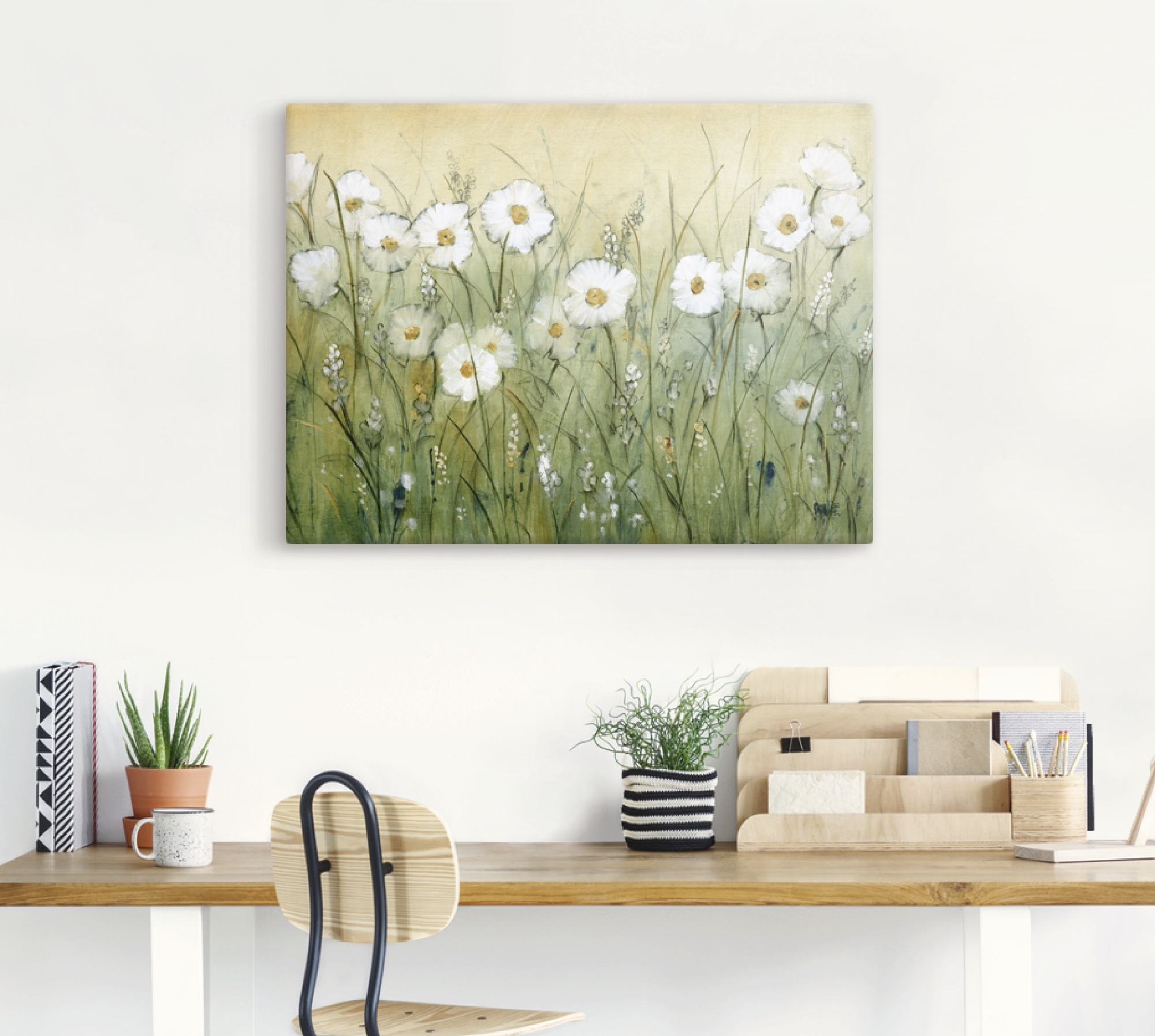 Artland Wandbild "Gänseblümchenfrühling II" Blumen 1 Stk. tlg. als Alubild, günstig online kaufen