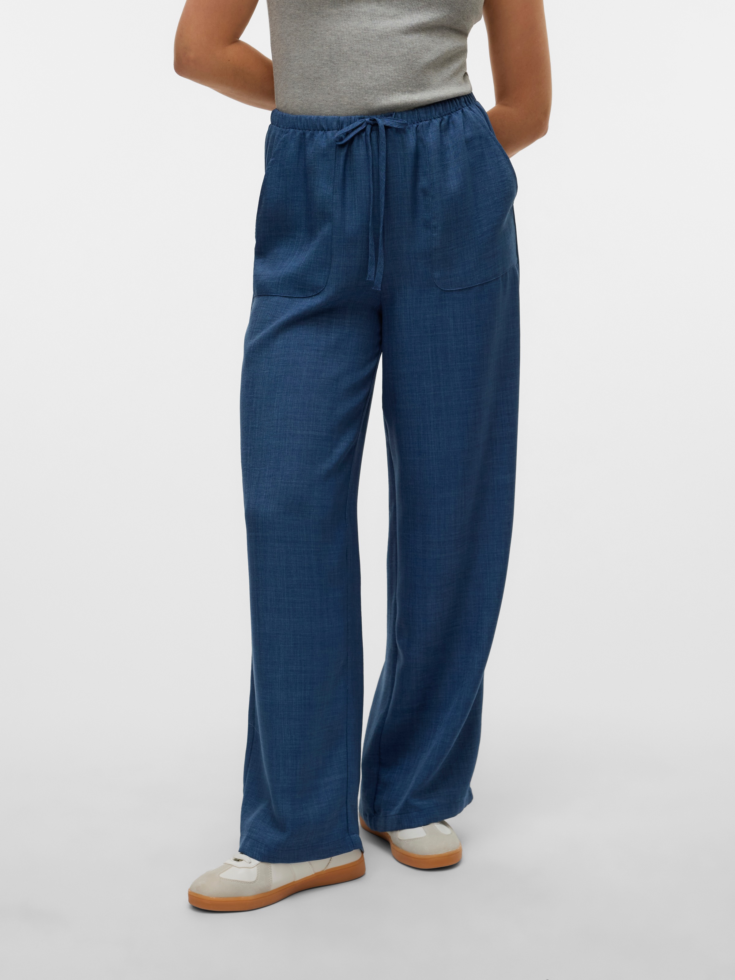 Vero Moda Schlupfhose "VMMELANEY HW LOOSE PANT WVN GA NOOS" Kunstfaser, loo günstig online kaufen