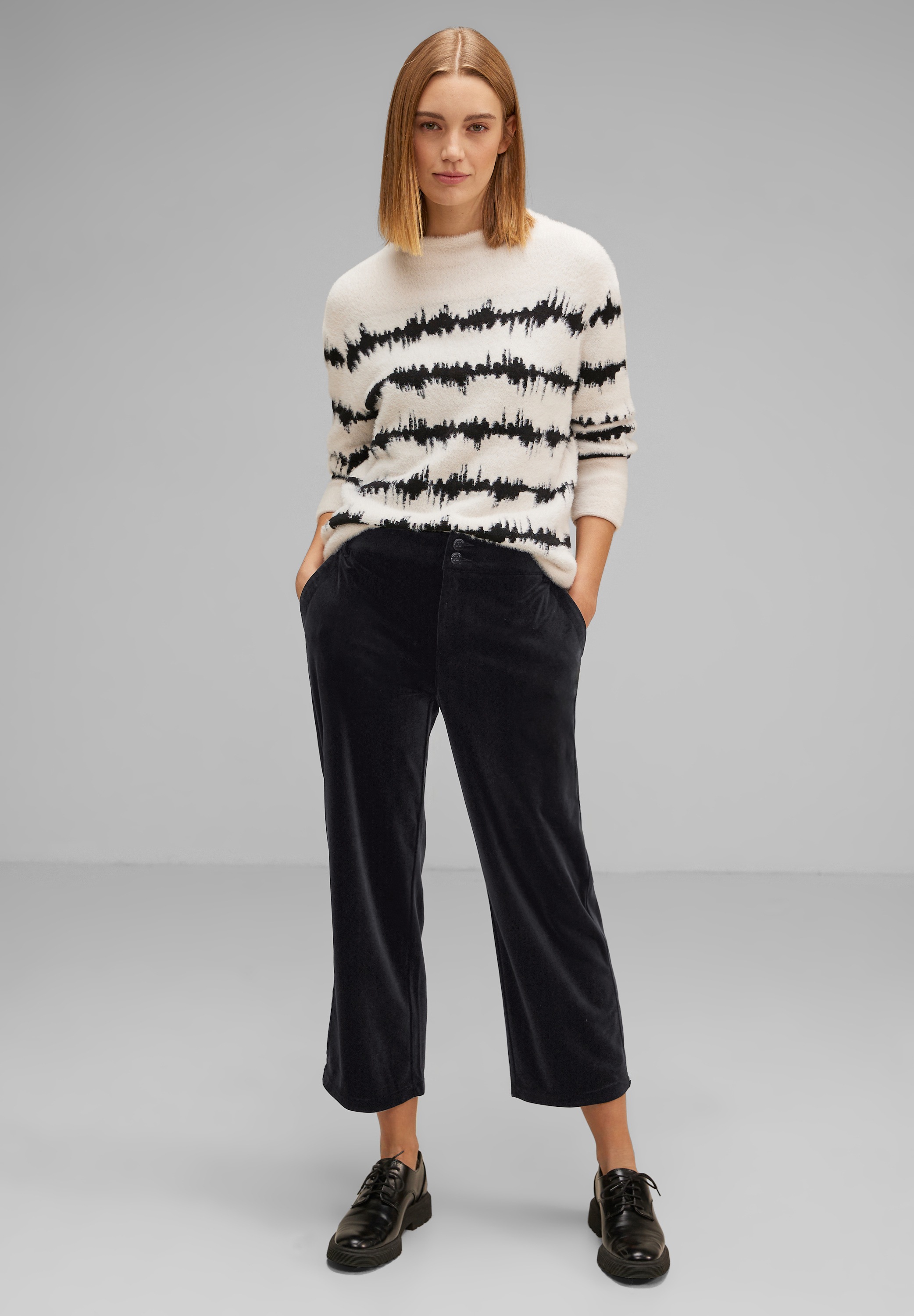 STREET ONE 3/4-Hose, High Waist