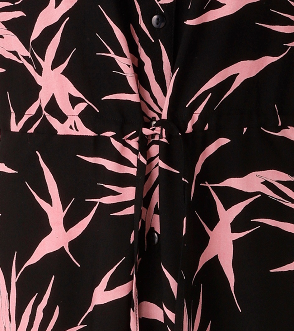 Aniston CASUAL Sommerkleid Eingrifftaschen mit grafischen Blumendruck - jedes Teil ein Unikat - NEUE KOLLEKTION