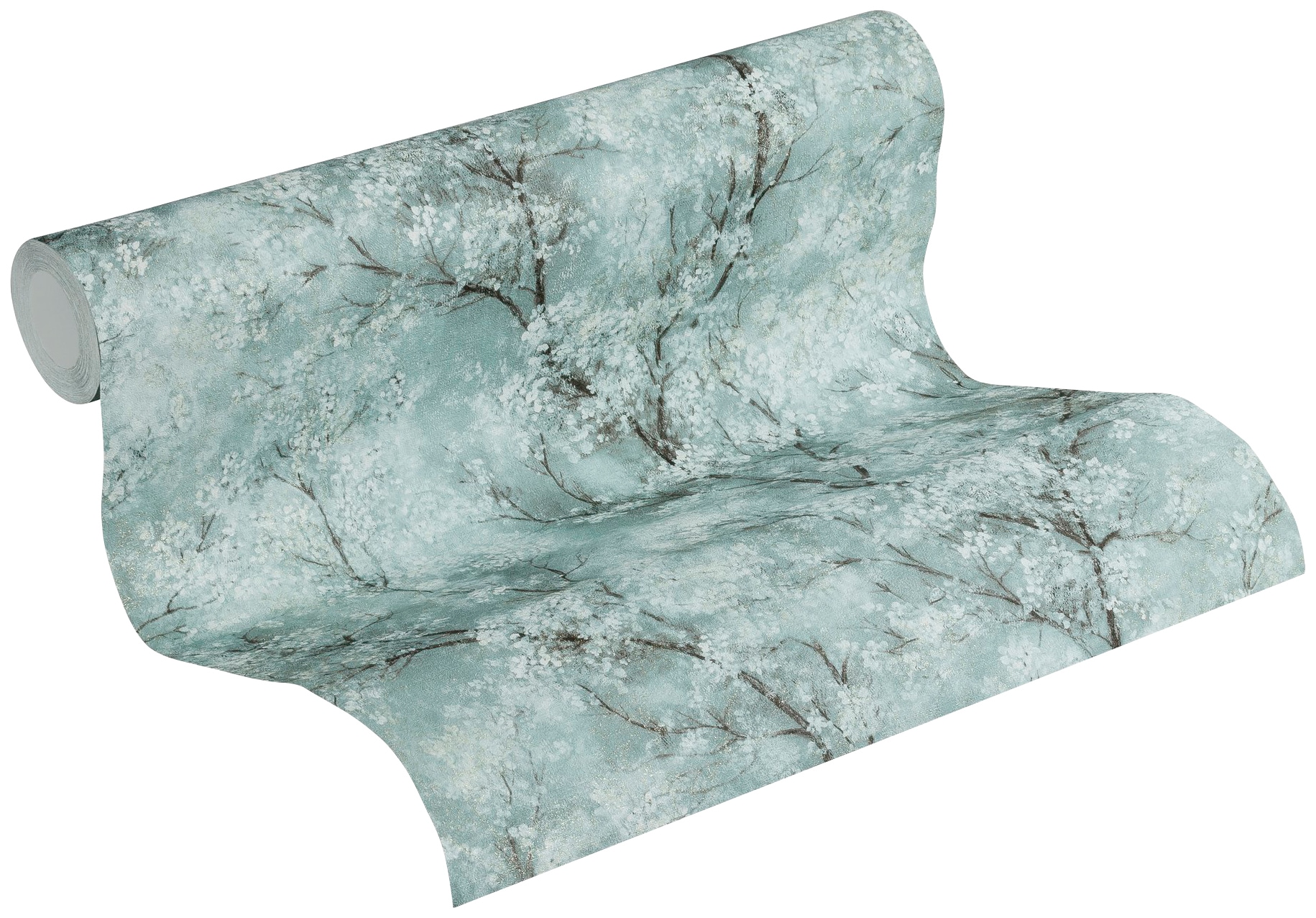 living walls Vliestapete »New Walls Cosy & Relax mit Kirschblüten« Wald | botanisch | floral glatt Tapete Wald Tapeten Wohnzimmer Schlafzimmer Küche modern Design Optik