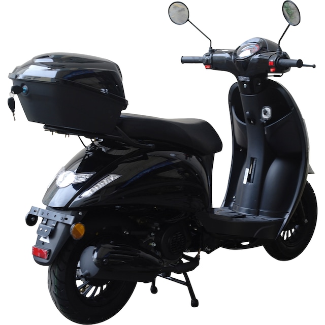 GT UNION Motorroller »Massimo«, 50 cm³, 25 km/h, Euro 5, (Set, 2 tlg., mit  Topcase), inkl. Topcase | BAUR