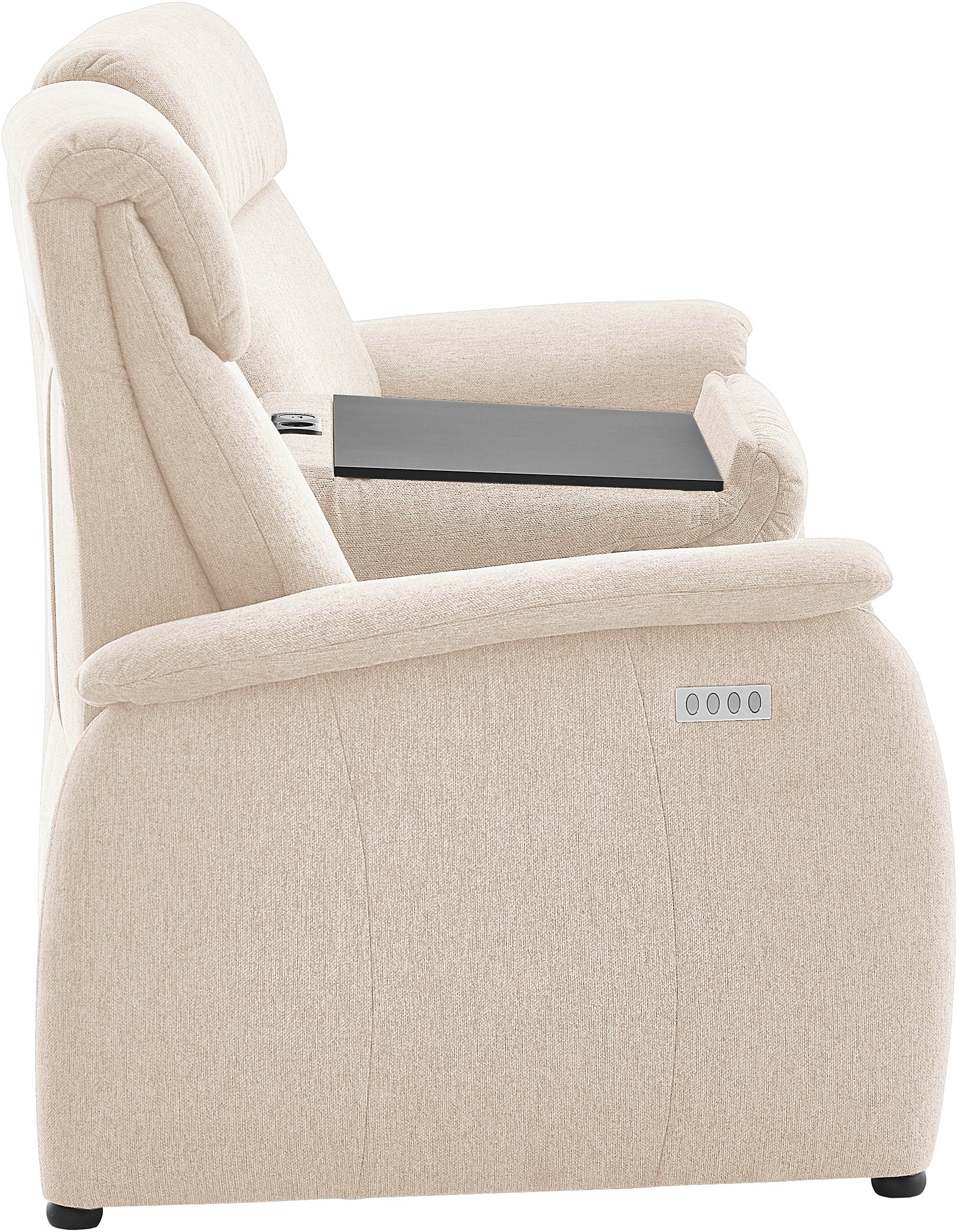 Home affaire Polstergarnitur »Turin, 2,5- & 3-Sitzer mit elektrischer Relaxfunktion« Set, 4 tlg. tlg. inkl. Tisch, USB & Steckdose, Federkern & pflegeleichtem Bezug