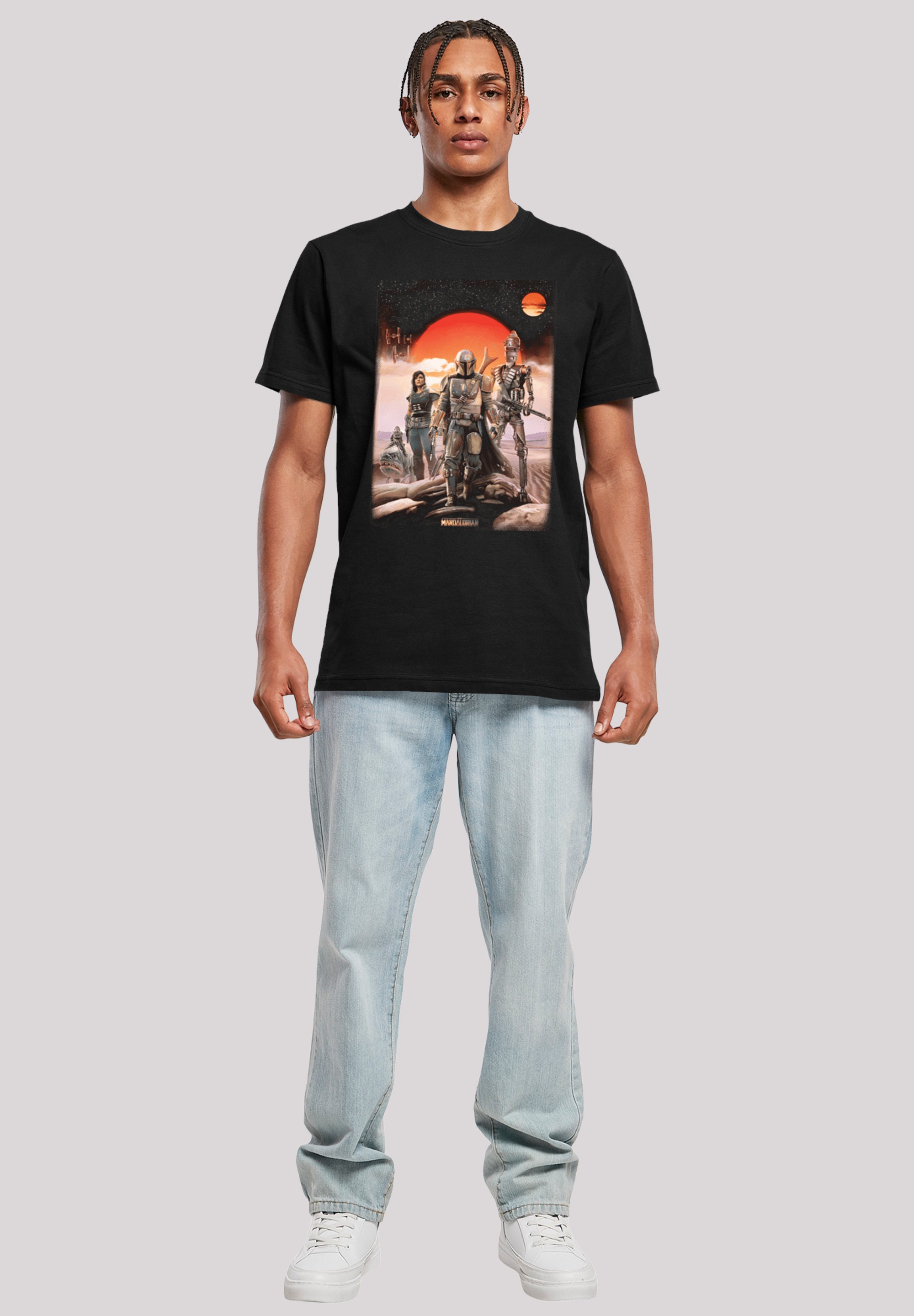 F4NT4STIC T-Shirt »Star Wars The Mandalorian Warriors«, Herren,Premium Merch,Regular-Fit,Basic,Bedruckt