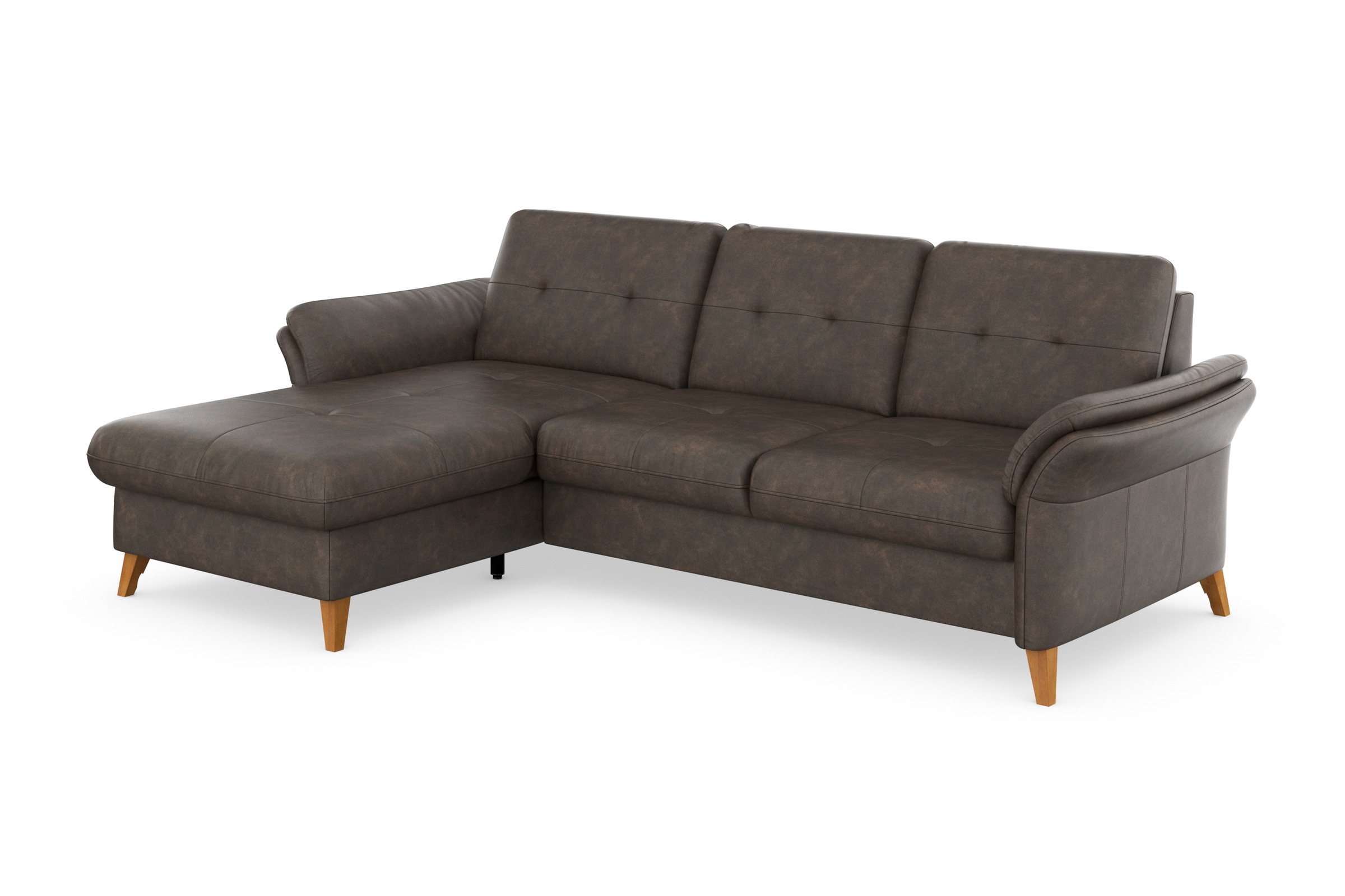 sit&more Ecksofa »Göteborg«, Sitztiefenverstellung und Federkern, wahlweise mit Bettfunktion